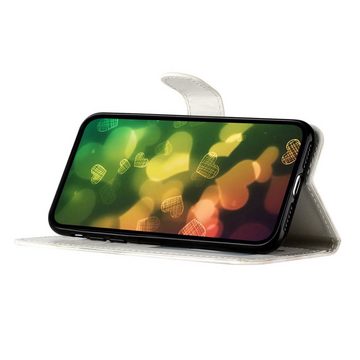 CLM-Tech Handytasche für Xiaomi Redmi Note 13 Pro 5G Hülle Tasche aus Kunstleder Klapphülle (Wolf Pärchen, Handyhülle Wallet Flip Case Cover Etui), Schutzhülle mit Standfunktion, Kartenfächer, und Magnetverschluss