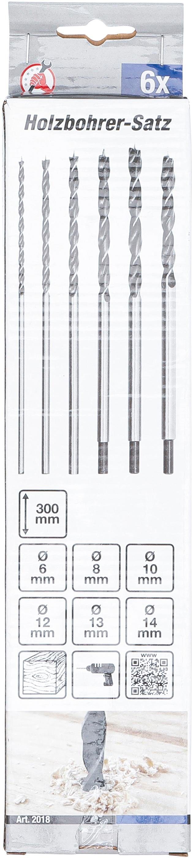 6 - mm, 6-tlg. Holzbohrer-Satz, BGS 14 technic Spiralbohrer