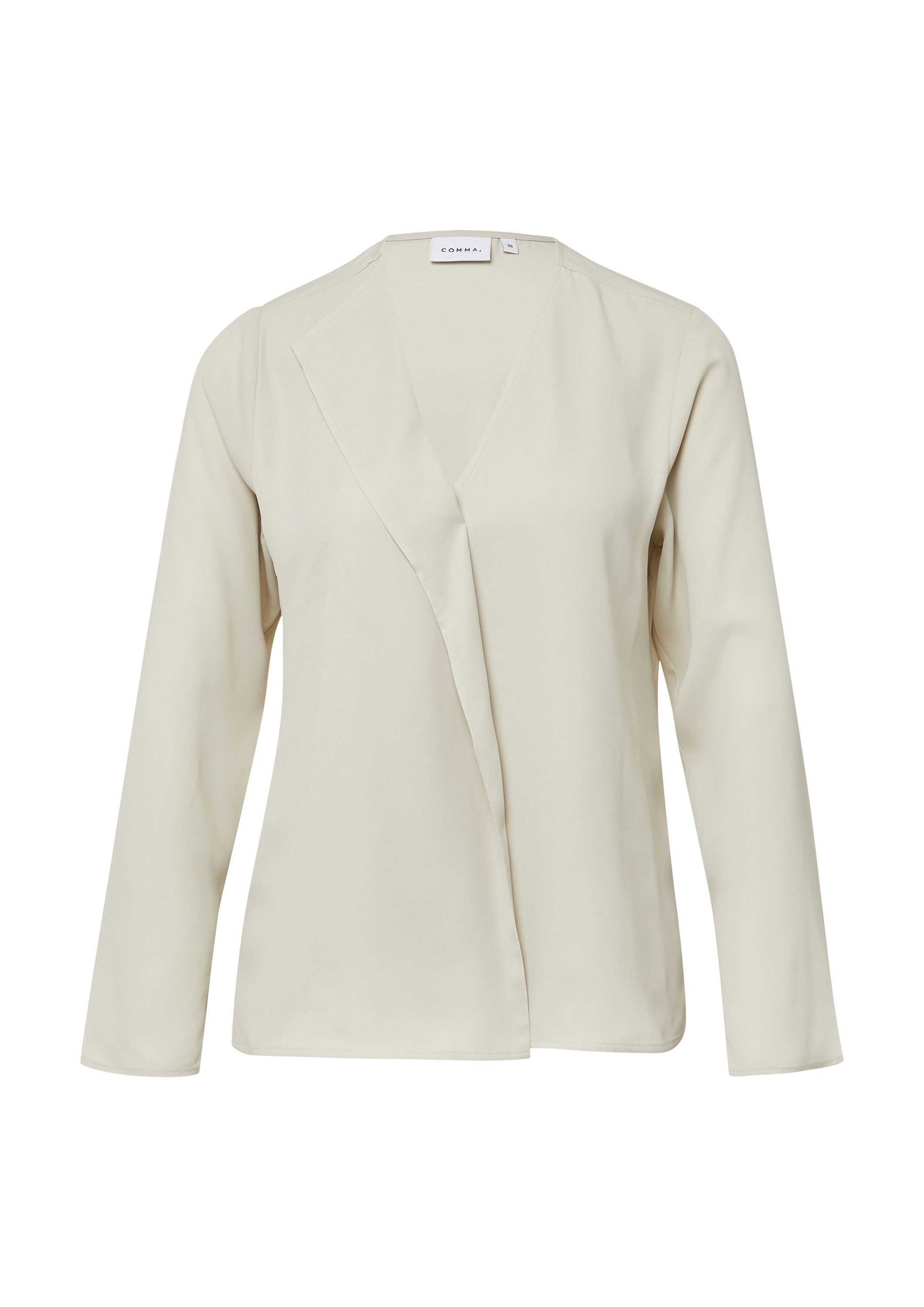 comma Langarmbluse Bluse Feminine Bluse mit raffinierten Details günstig online kaufen