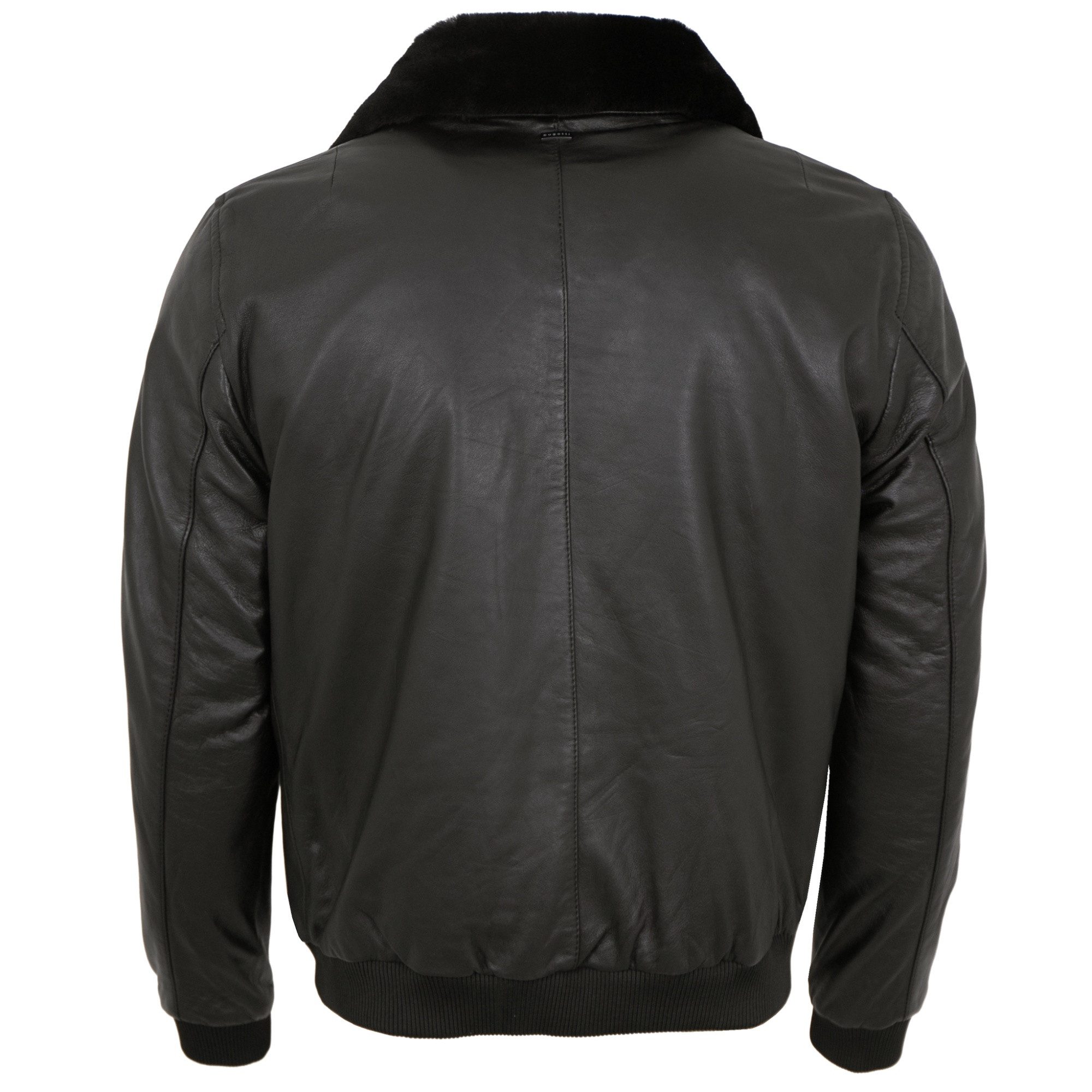 bugatti Lederjacke BUG HW25-No 5 Bugatti - Herren Lederjacke Weste Fellkragen Lammnappa schwarz