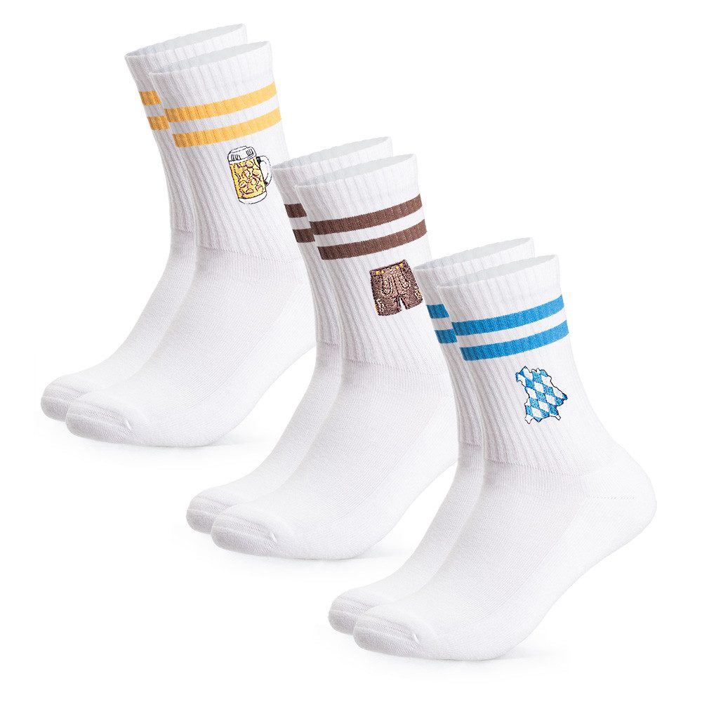 OCCULTO Tennissocken Damen & Herren Motiv Tennissocken 3er Pack (Modell: Rio) (3-Paar)