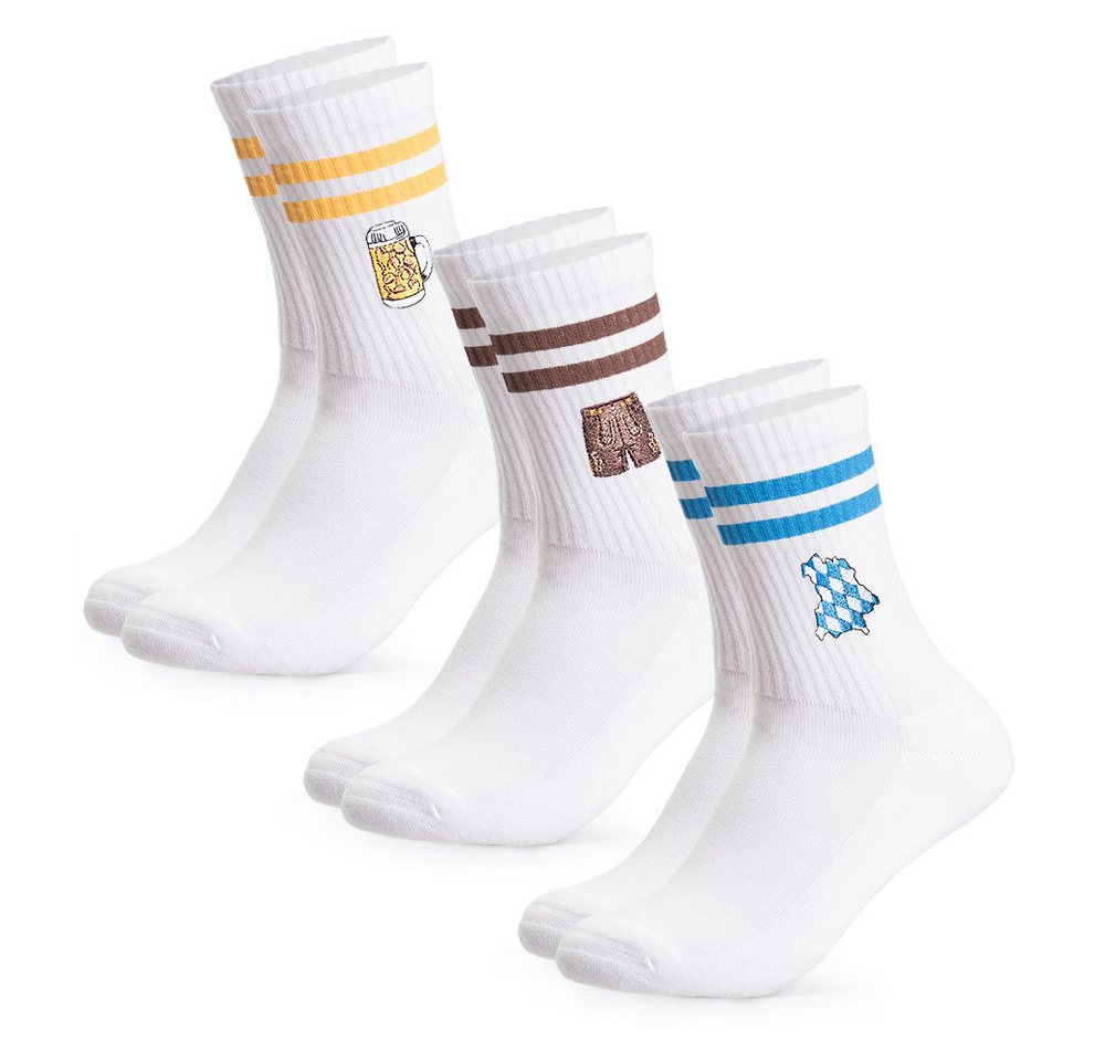 OCCULTO Tennissocken Damen & Herren Motiv Tennissocken 3er Pack (Modell: Rio) (3-Paar)