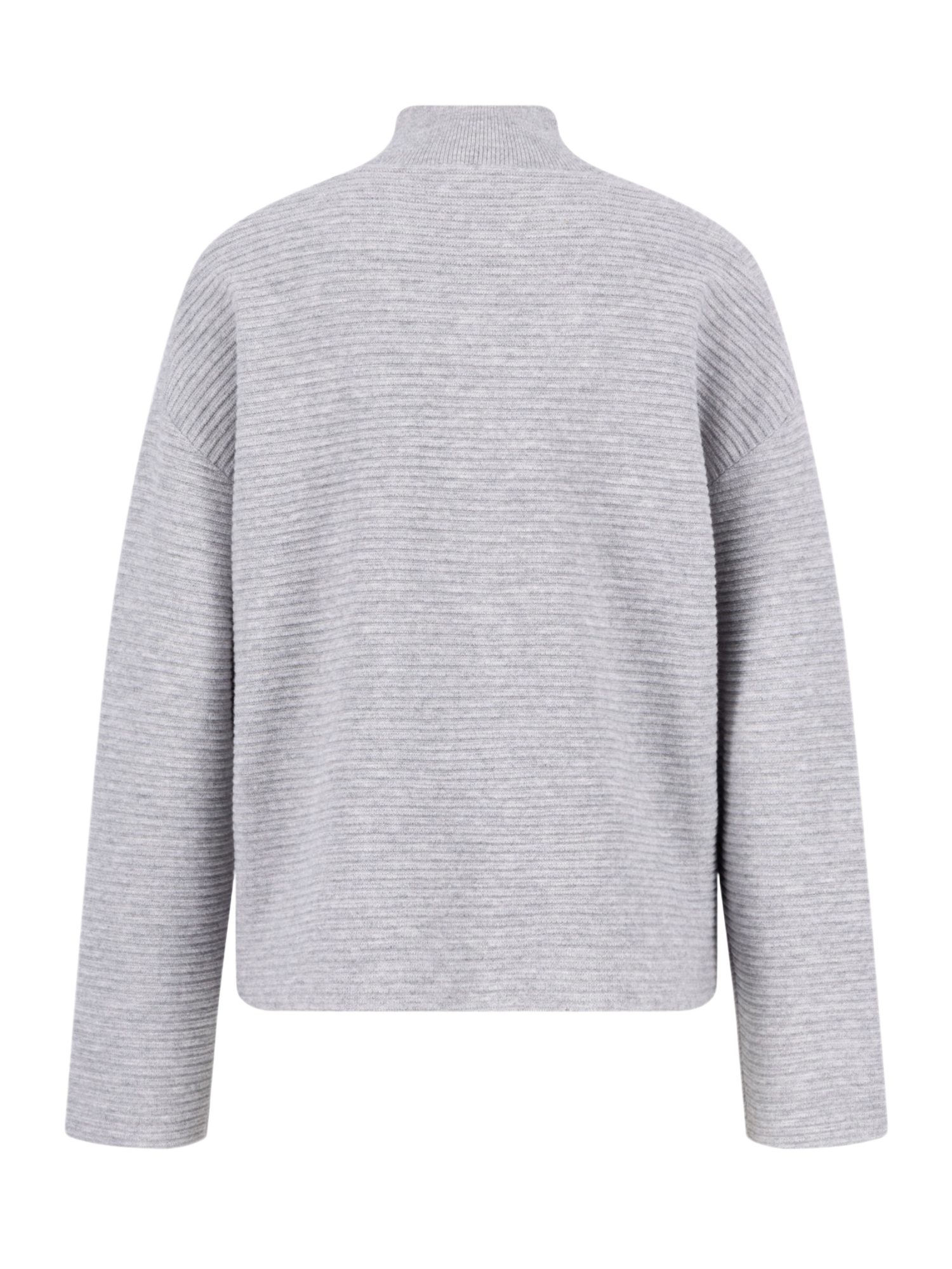 FYNCH-HATTON Strickpullover grau,Casual,Wolle,Strukturiert,Stehkragen,Lang,Casual Fit