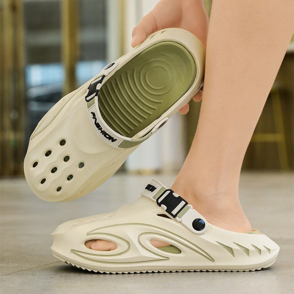 HUSK'SWARE Herren EVA Clogs mit sportlichem Design Clog (Vielseitig einsetzbar, Verstellbarer Fersenriemen) Leicht & bequem Atmungsaktive Lochstruktur – Bild 4 von 5