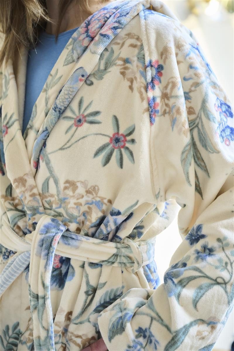 PiP Studio Bademantel Secret Garden Bademantel white blue S (1Stück), nicht bekannt