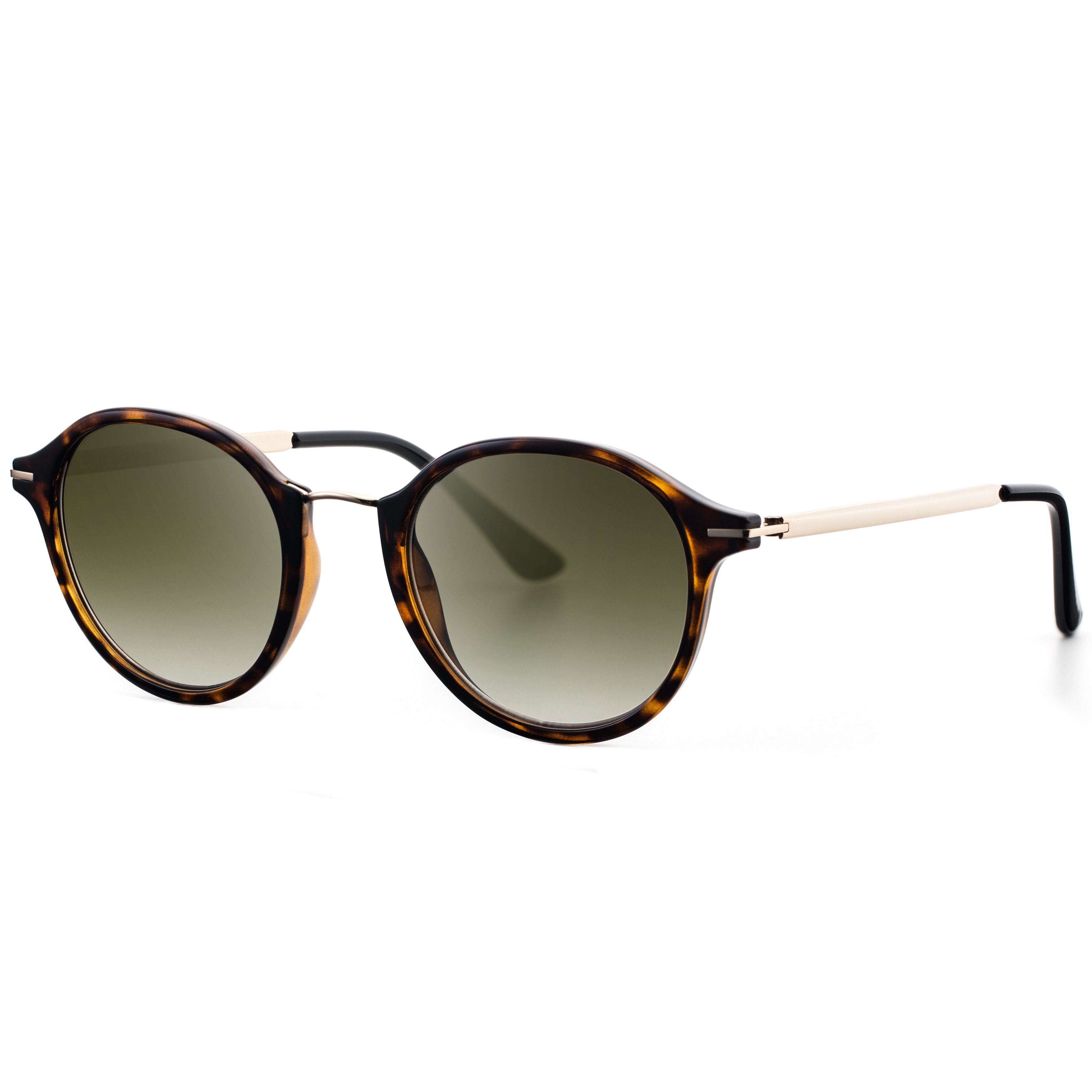 DUCO Vintage Sonnenbrille für Damen Klassisch Polarisiert Katzenauge Sonnenbrille Leichtgewicht Metall Rahmen Designer Sonnenbrille W018