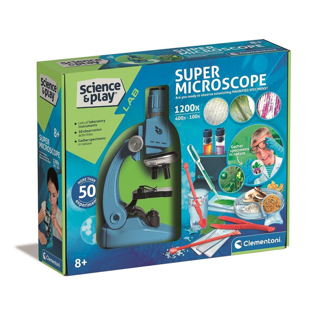 Clementoni® Spiel Farbe Wissenschafts-Set mit Mikroskop von Clementoni