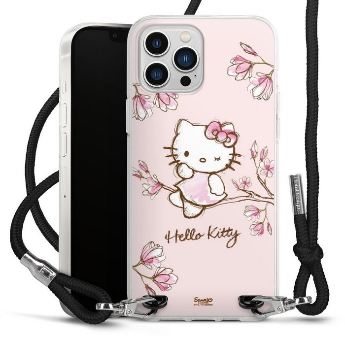 DeinDesign Handyhülle Hello Kitty Fanartikel Hanami Hello Kitty - Magnolia Apple iPhone 13 Pro Max Handykette Hülle mit Band Case zum Umhängen