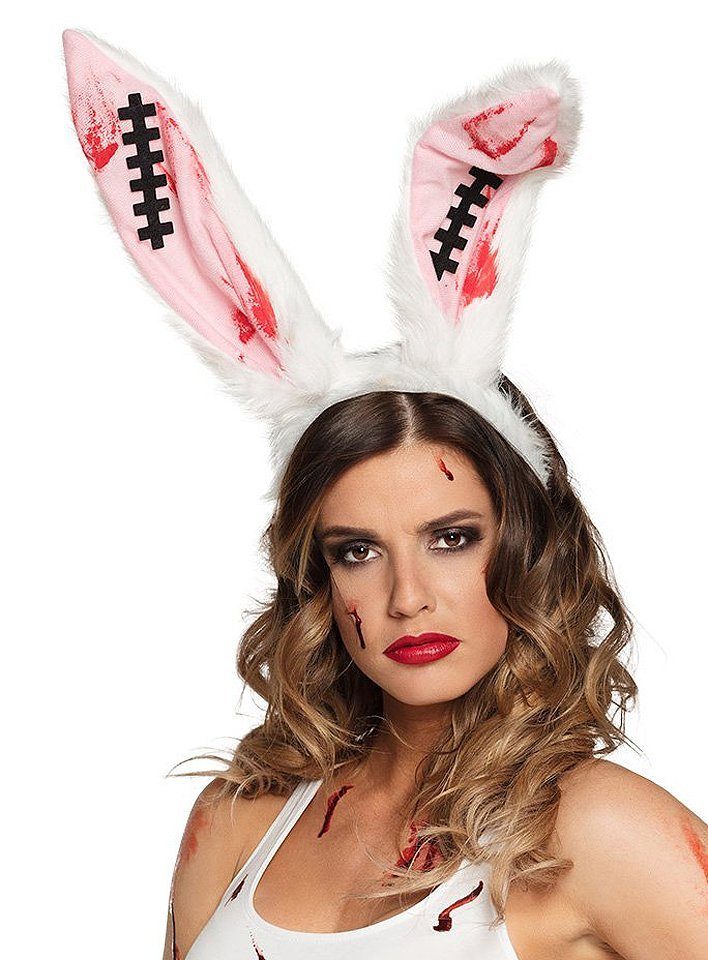 Boland Kostüm Blutige Hasenohren, Für kämpferische Halloween-Häschen