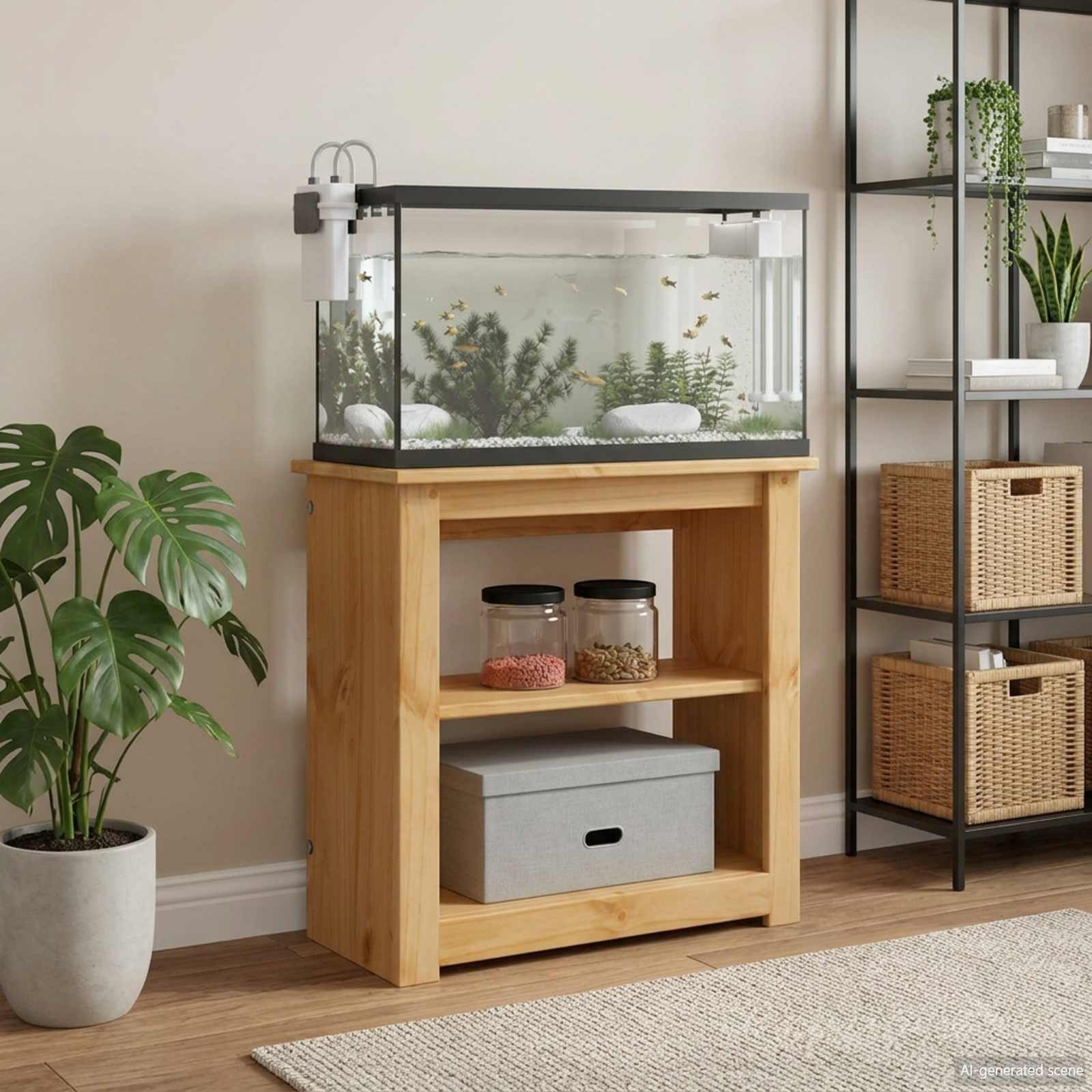 vidaXL Aquariumunterschrank Aquariumständer PANAMA Braun 60 x 30 x 60 cm 150 kg (1-St)