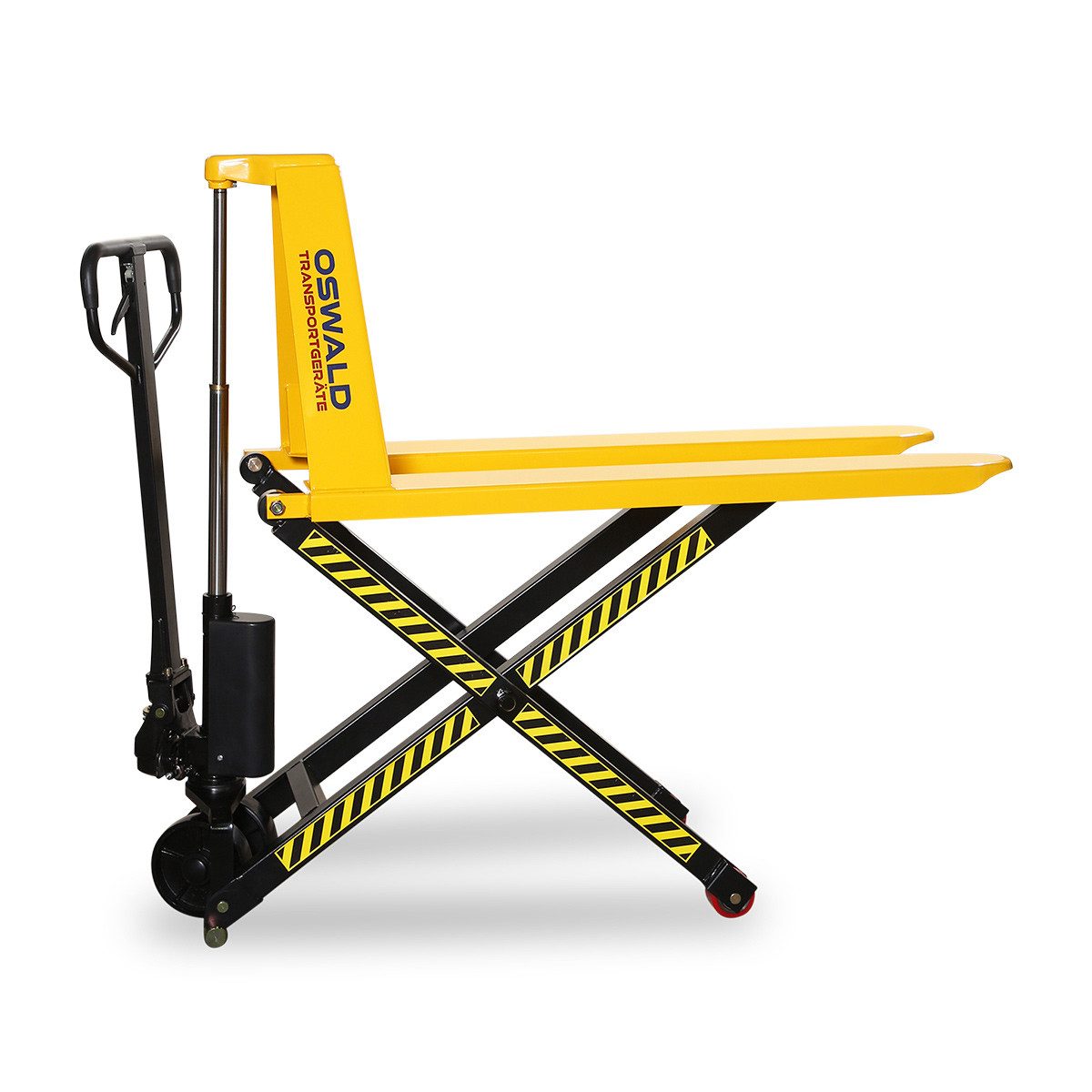OSWALD Transportgeräte Gabelhubwagen Scherenhubwagen SC1000 1 t Tragkraft, 800 mm Hubhöhe 1000 kg, (SC1500)