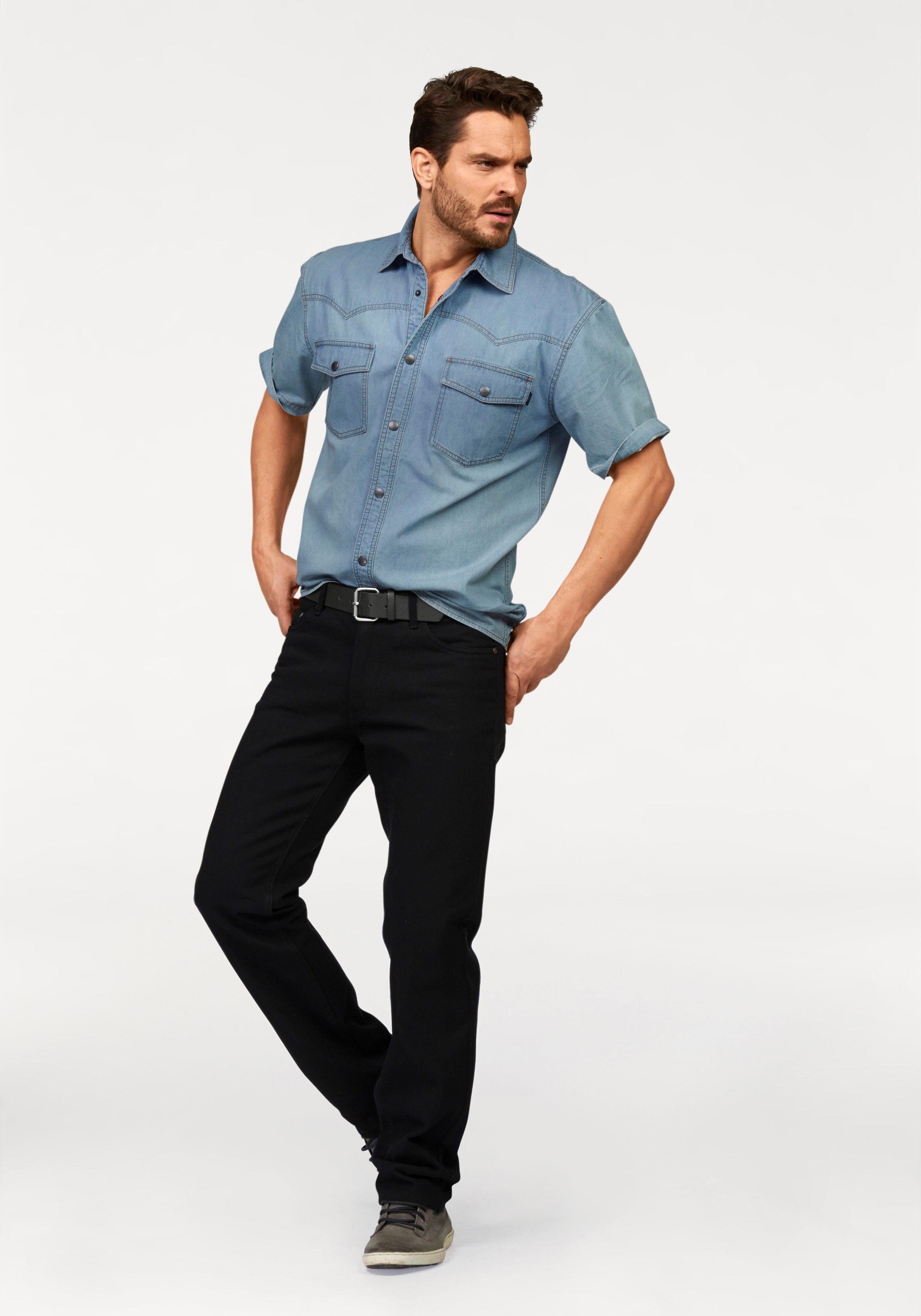 Arizona Jeanshemd Kurzarm im Western Stil – Bild 4 von 5