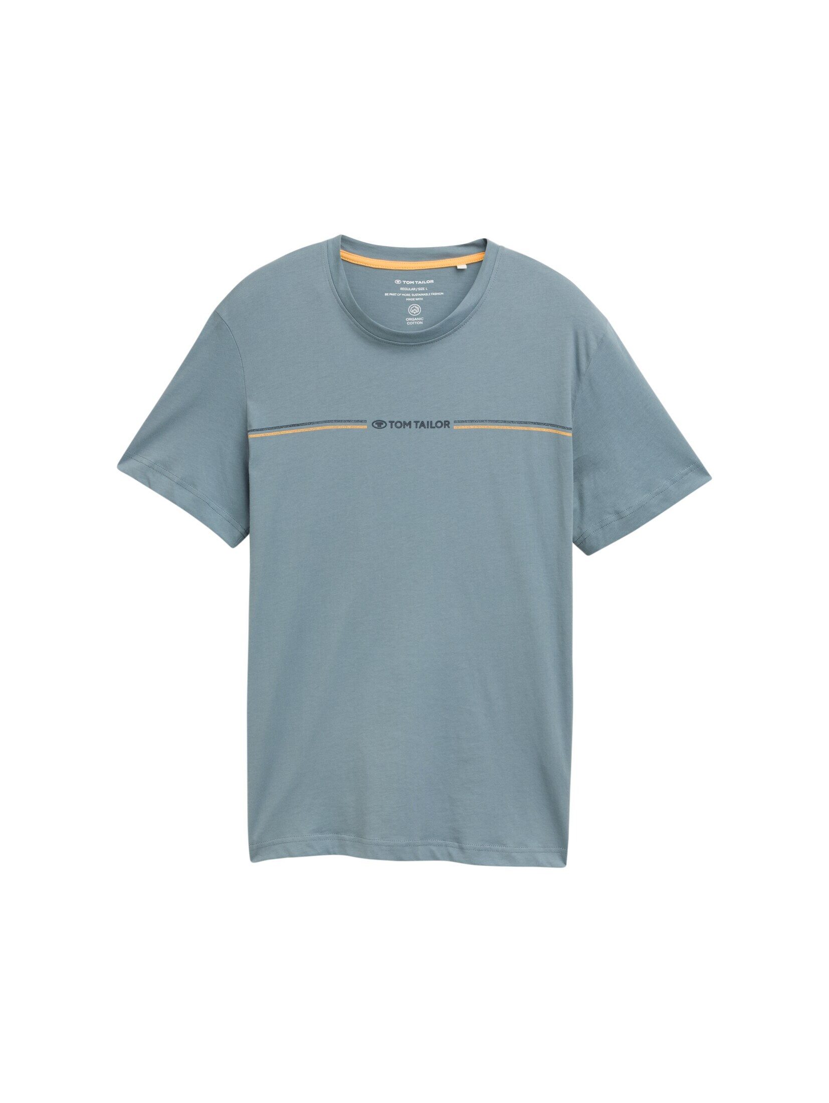 Tom Tailor Herren T-Shirt PRINTED CREWNECK - Regular Fit günstig online kaufen