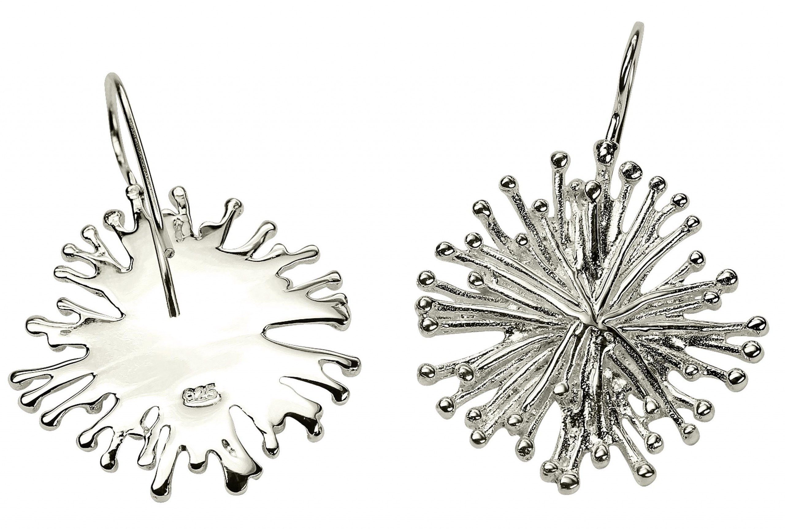 SILBERMOOS Paar Ohrhänger Ohrhänger Feuerwerk, 925 Sterling Silber
