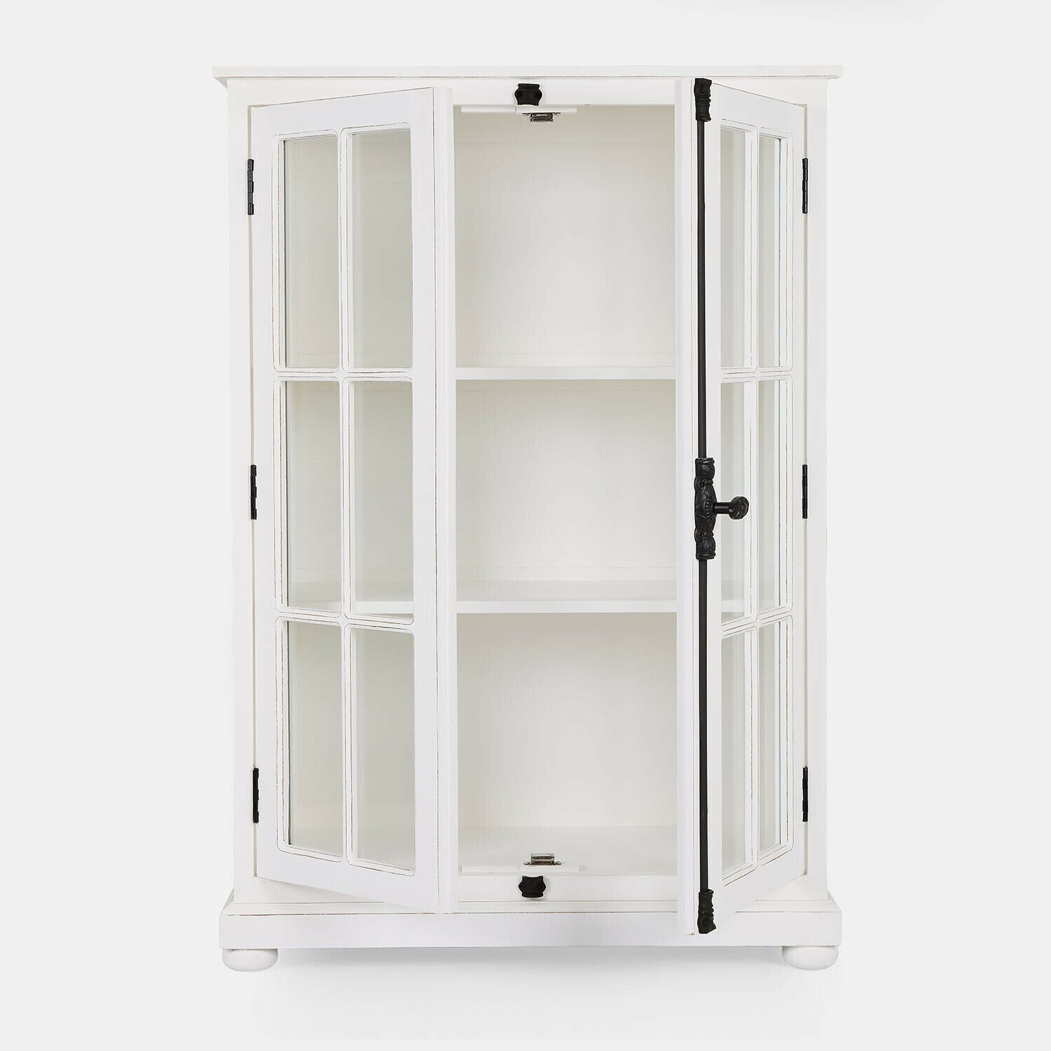 Mirabeau Vitrine Schrank Salivonne antikweiß