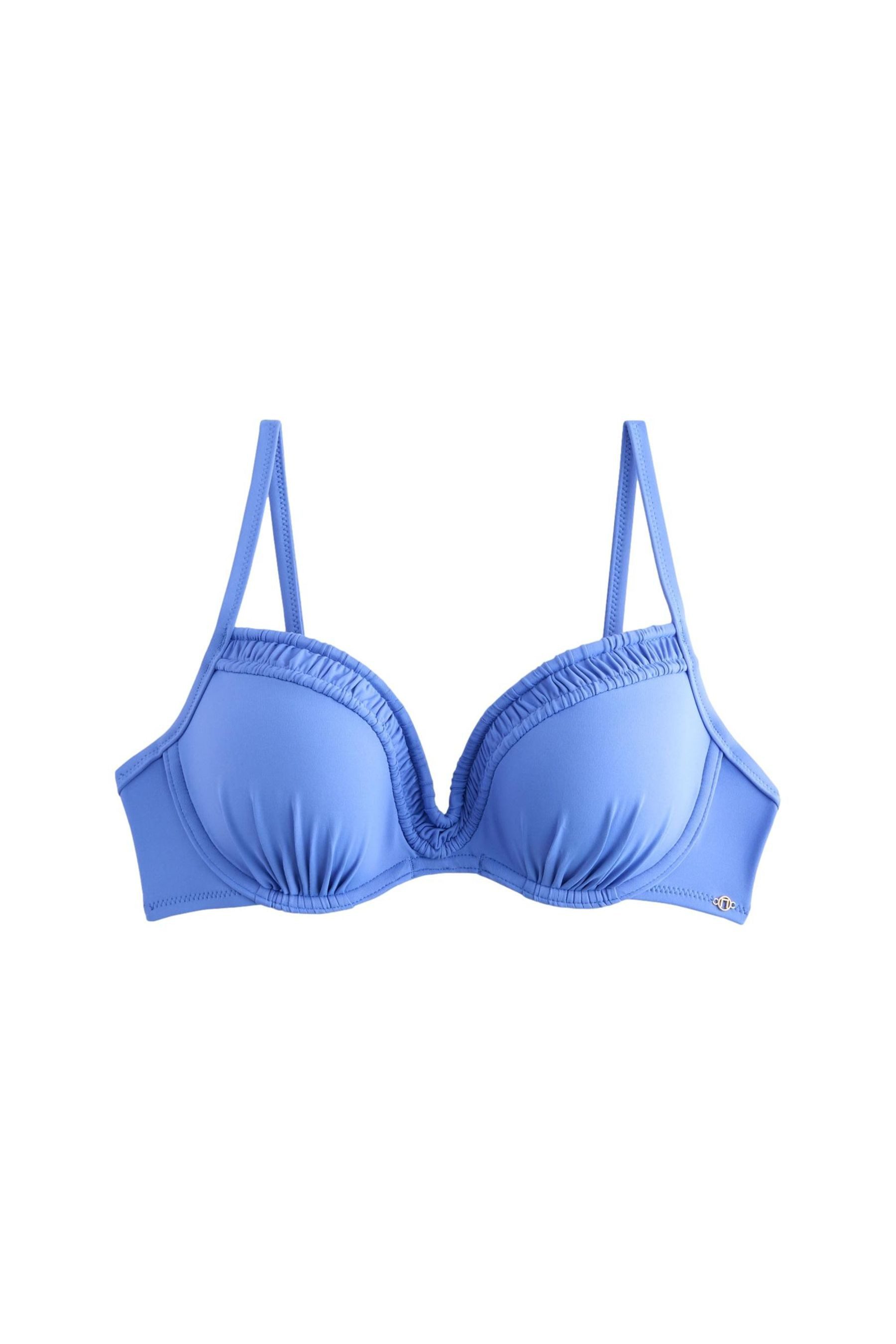 Bügel-Bikini-Top Gepolstertes Bikinioberteil mit Bügeln und Rüschen