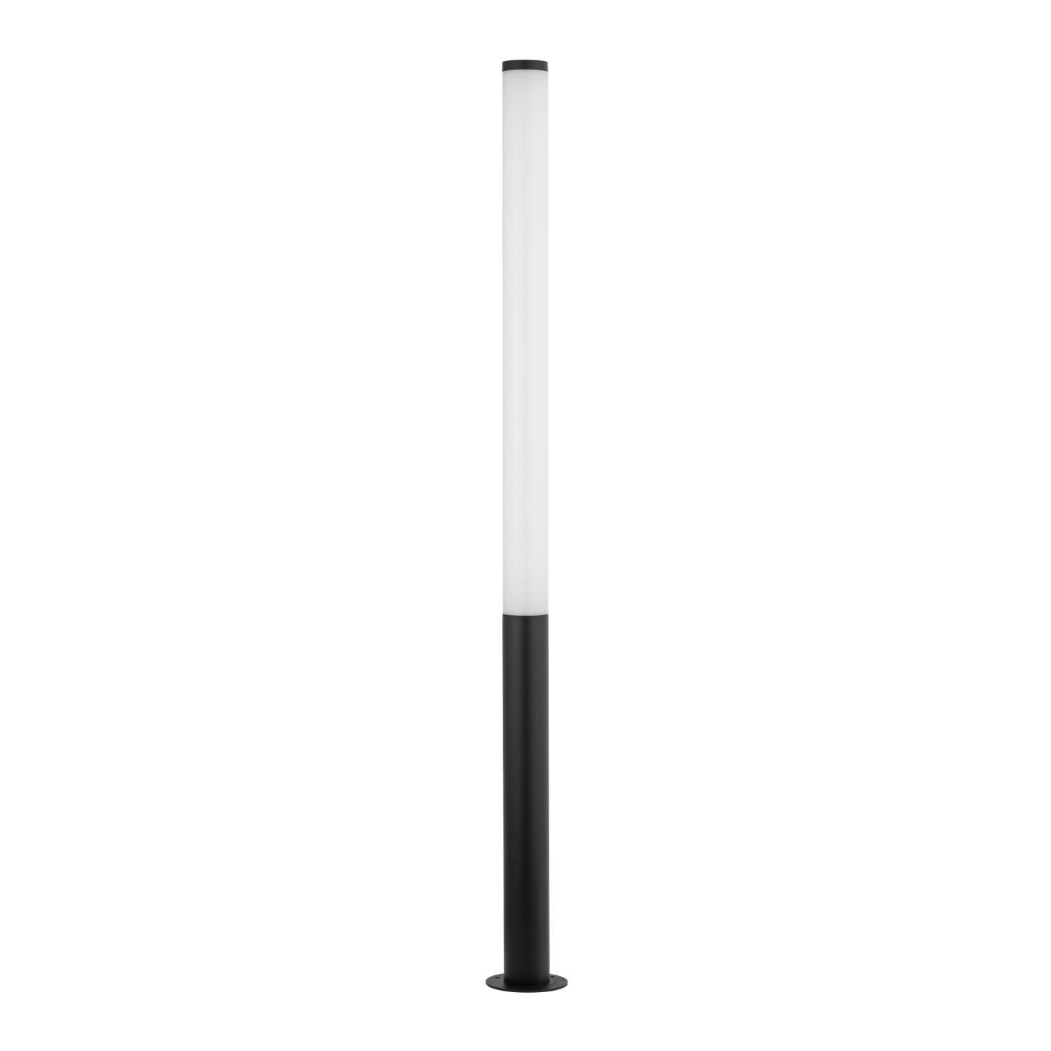 Licht-Erlebnisse Pollerleuchte ZONKOK, LED, Warmweiß, Aluminium LED IP54 200 cm Schwarz Weiß rund 3000 K warmweißes Licht