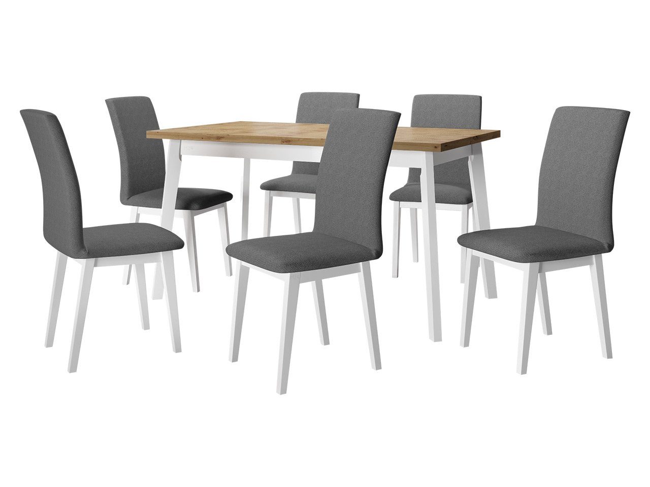 für unter sich Einlegeplatte Luna Tisch Tischplatte (7er-Set, Stühle MIRJAN24 I), V, den DR-023, 6x der befinden Esstisch Essgruppe Oslo