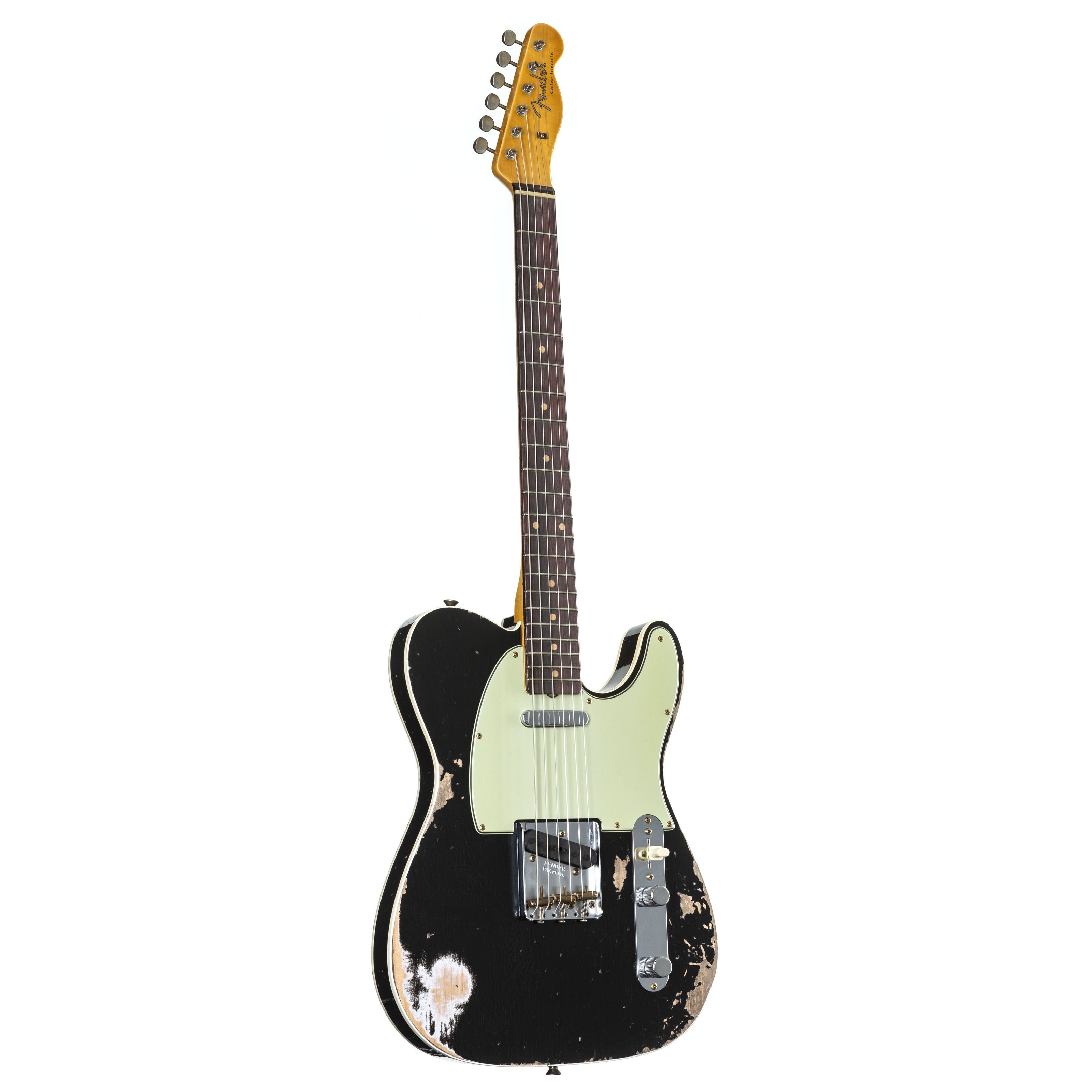 Fender E-Gitarre, E-Gitarren, Premium-Instrumente, 1960 Telecaster Custom Heavy Relic Black - Custom E-Gitarre