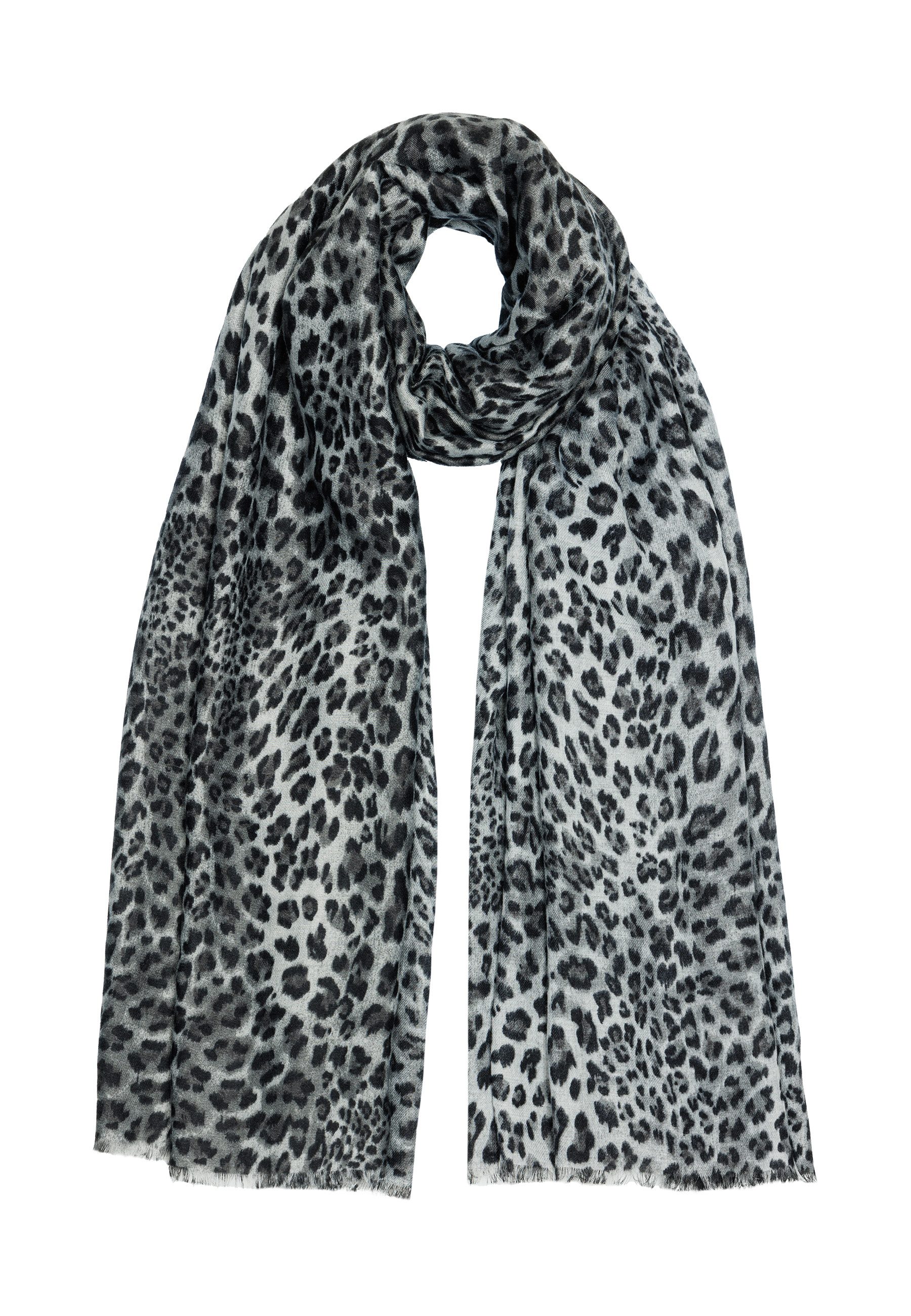 Caspar Modeschal SC542 Leichtes Halstuch mit exotischem Leo Muster Animal P günstig online kaufen