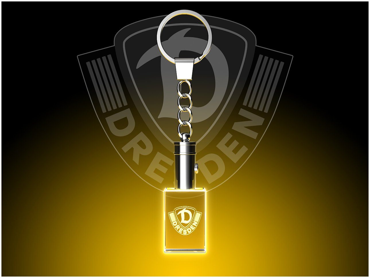 Dynamo Dresden Schlüsselanhänger braun aus altem Bestand 