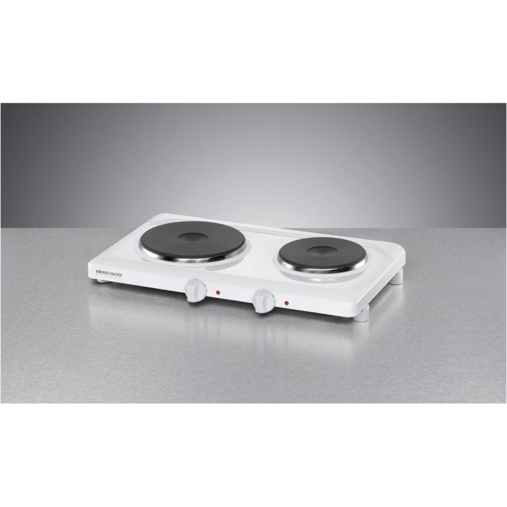Rommelsbacher Doppelkochplatte THL 2597 Weiss Doppelkochplatte
