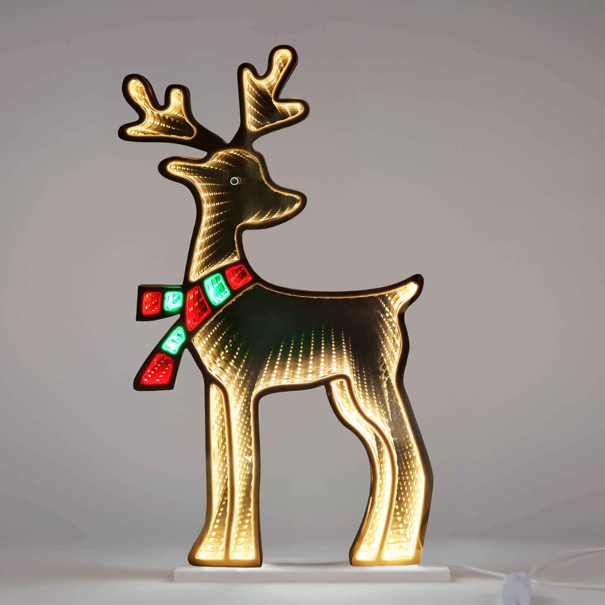 Spetebo LED-Dekofigur 3D Aufsteller mit Infinity Effekt Beleuchtung (Anzahl günstig online kaufen