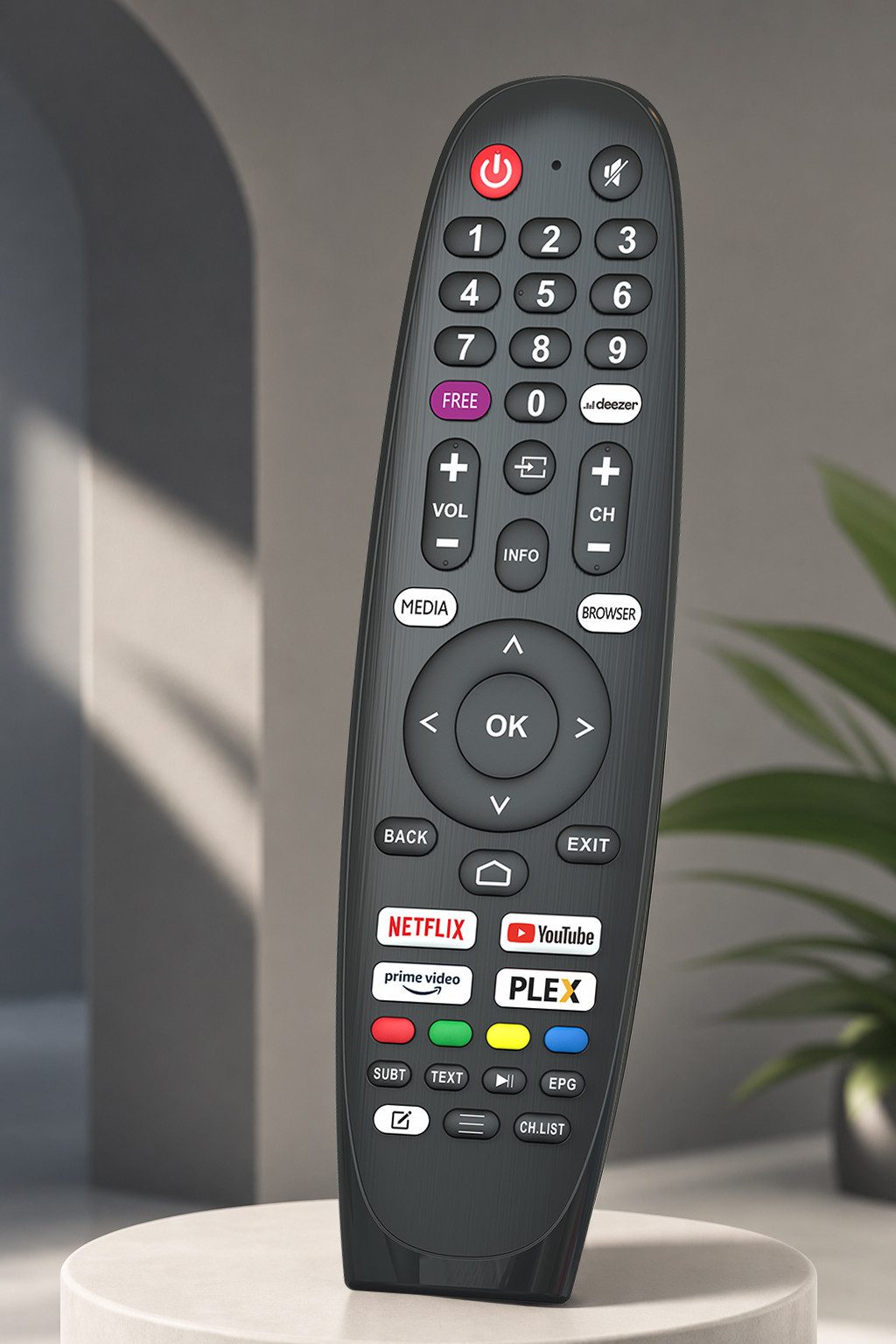 JTC-24 Original Fernbedienung JTC-24 LED TV mit Vidaa Betriebssystem, CX-616 Fernbedienung