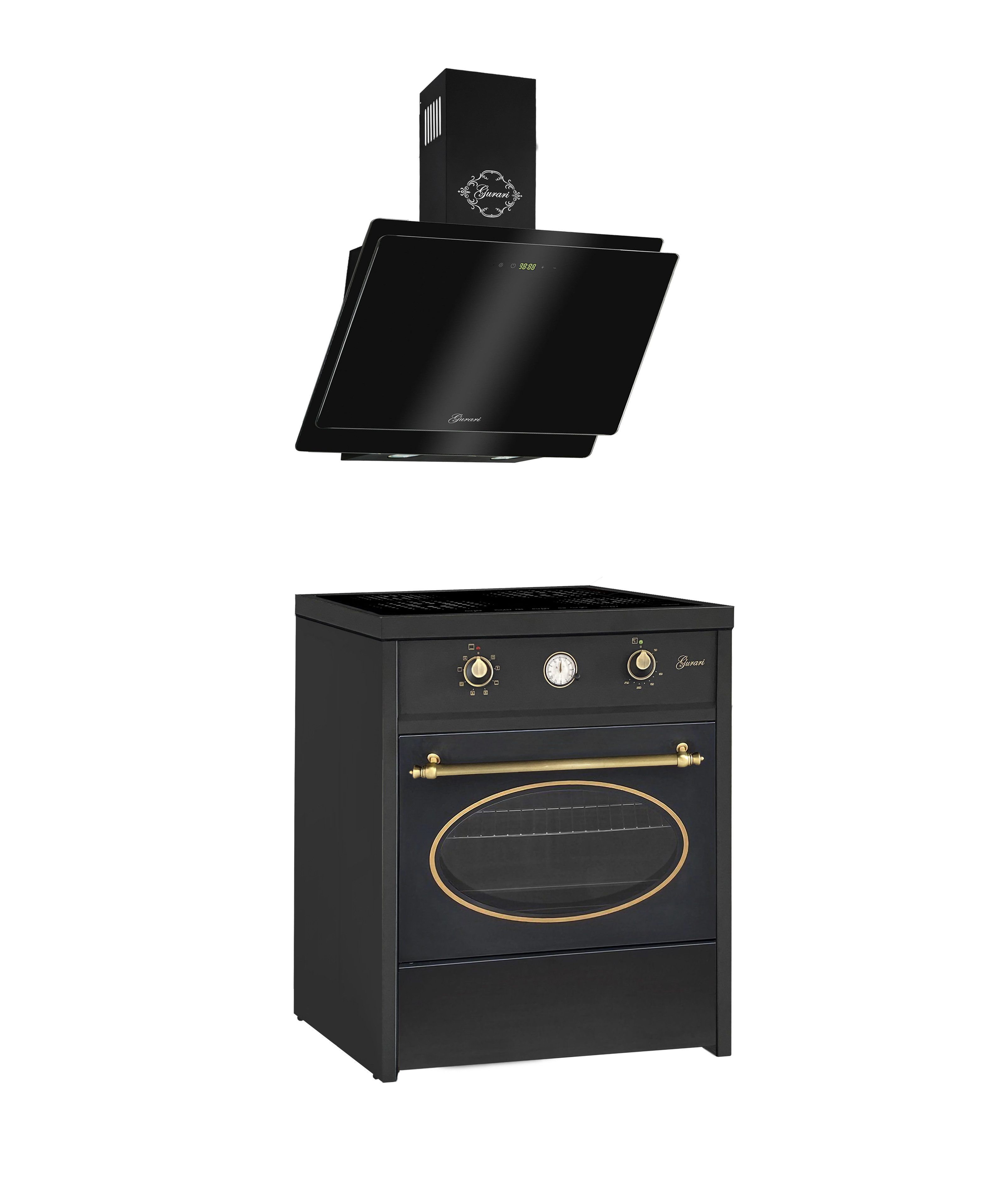 GURARI Induktions-Standherd GCH E 612 BL r GCH S 411 60 BL PRIME, mit 1 ...