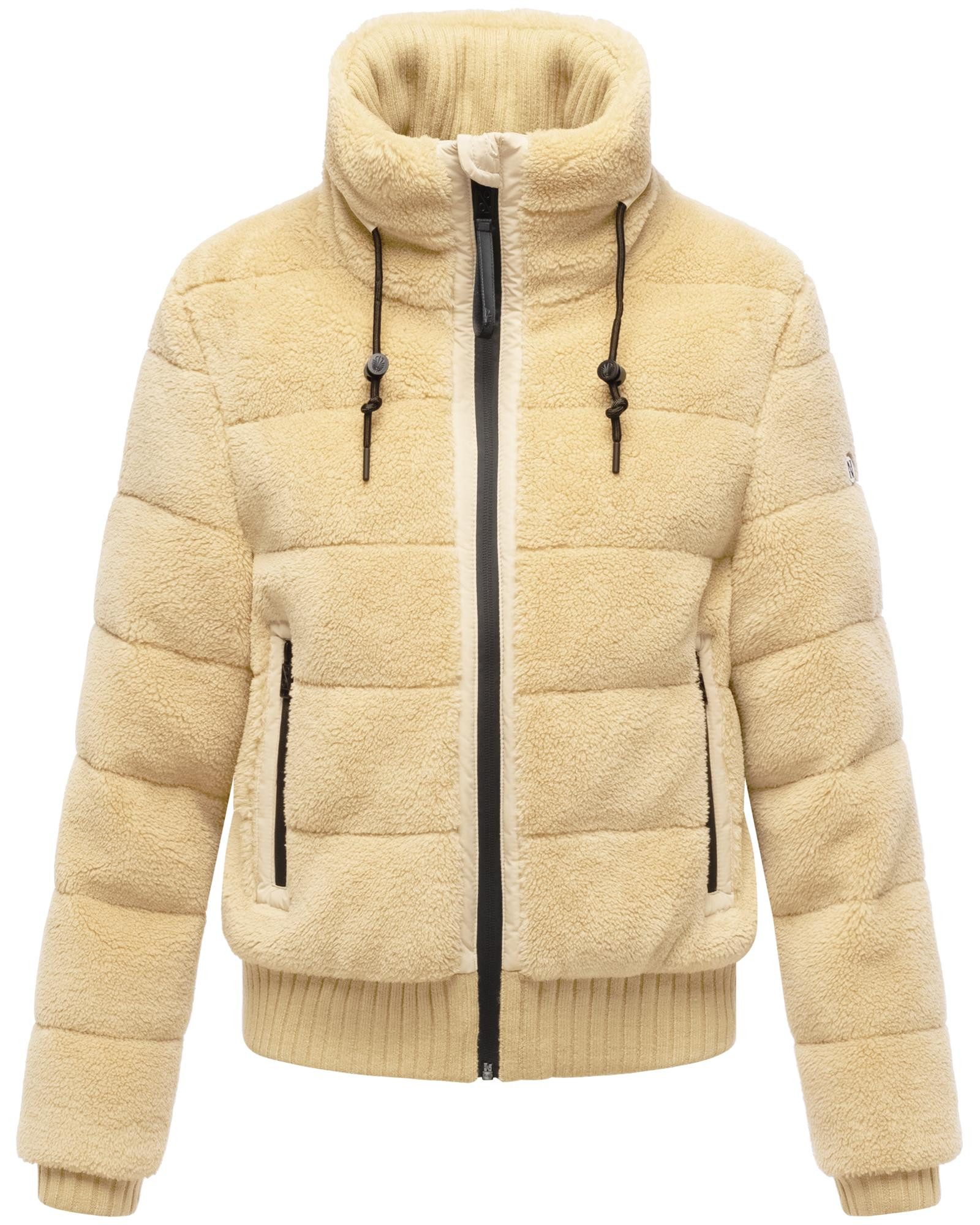 Navahoo Plüschjacke Schneepuder 14 warme Damen Teddyjacke für den Winter