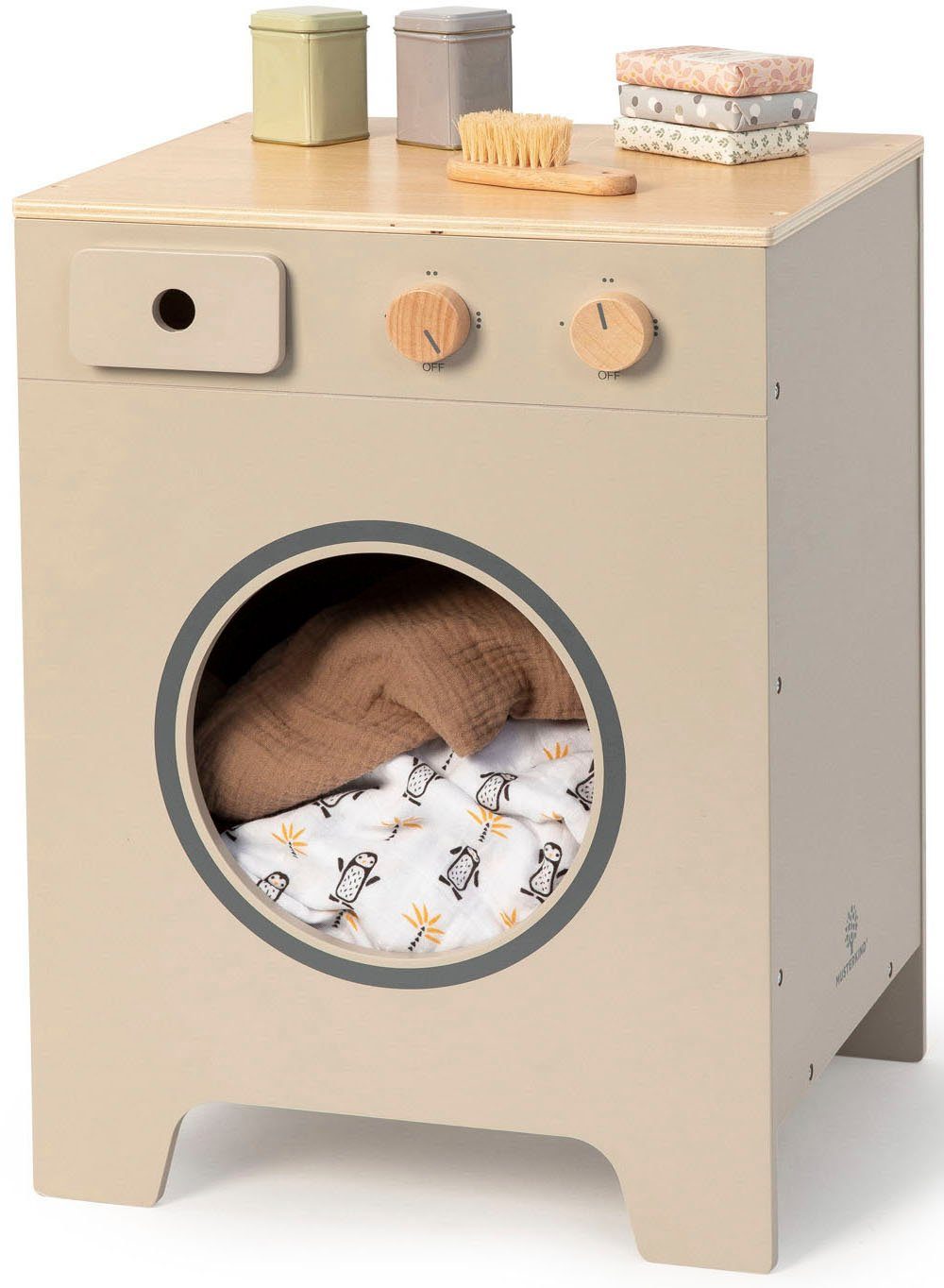 MUSTERKIND® Kinder-Waschmaschine Mix & Match, warmgrau/natur