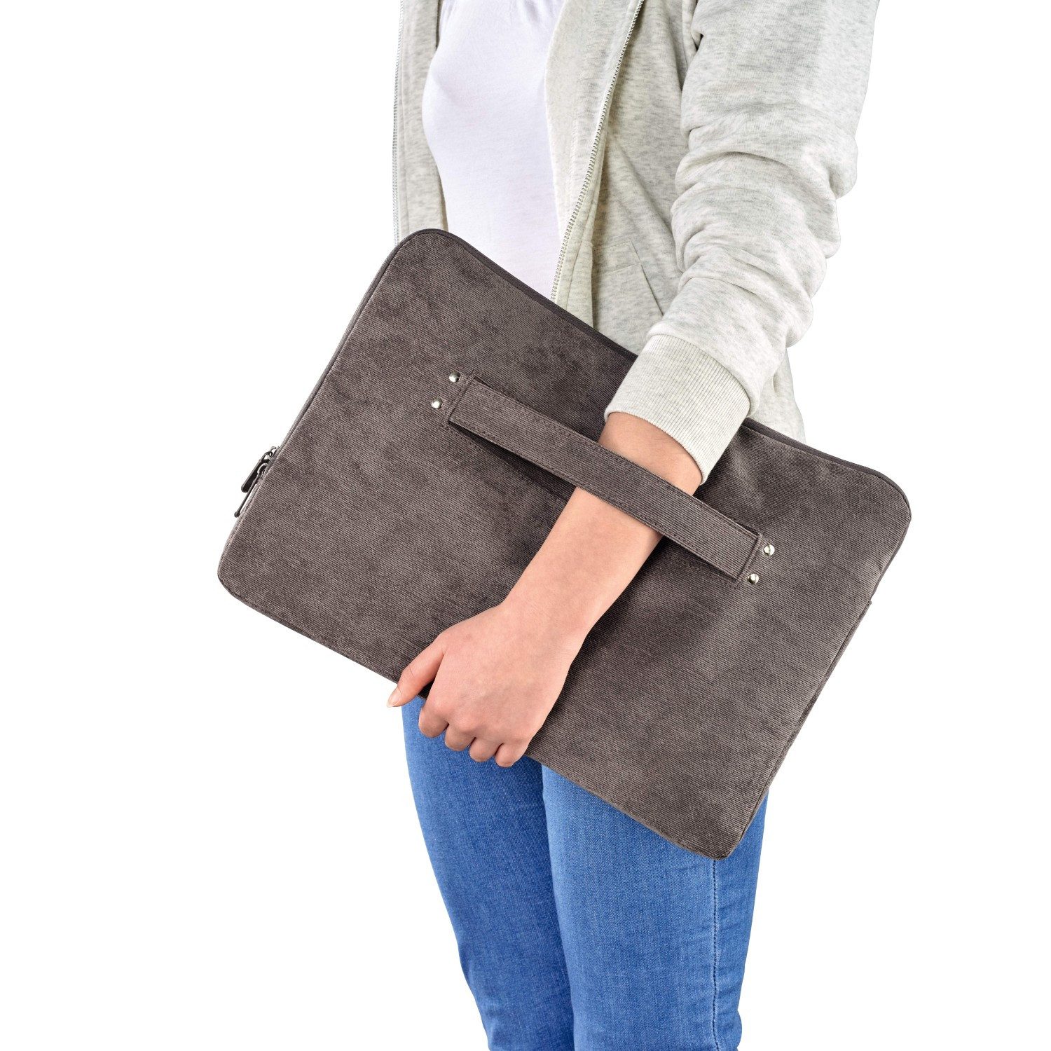 Hama Laptoptasche Notebook-Tasche Schutz-Hülle Cali 13,3" bis 14,2" Grau (Notebook-Cover), Sleeve Cover Laptop passend für 13" 13,3" 13,5" 14" 14,1" 14,2" Zoll