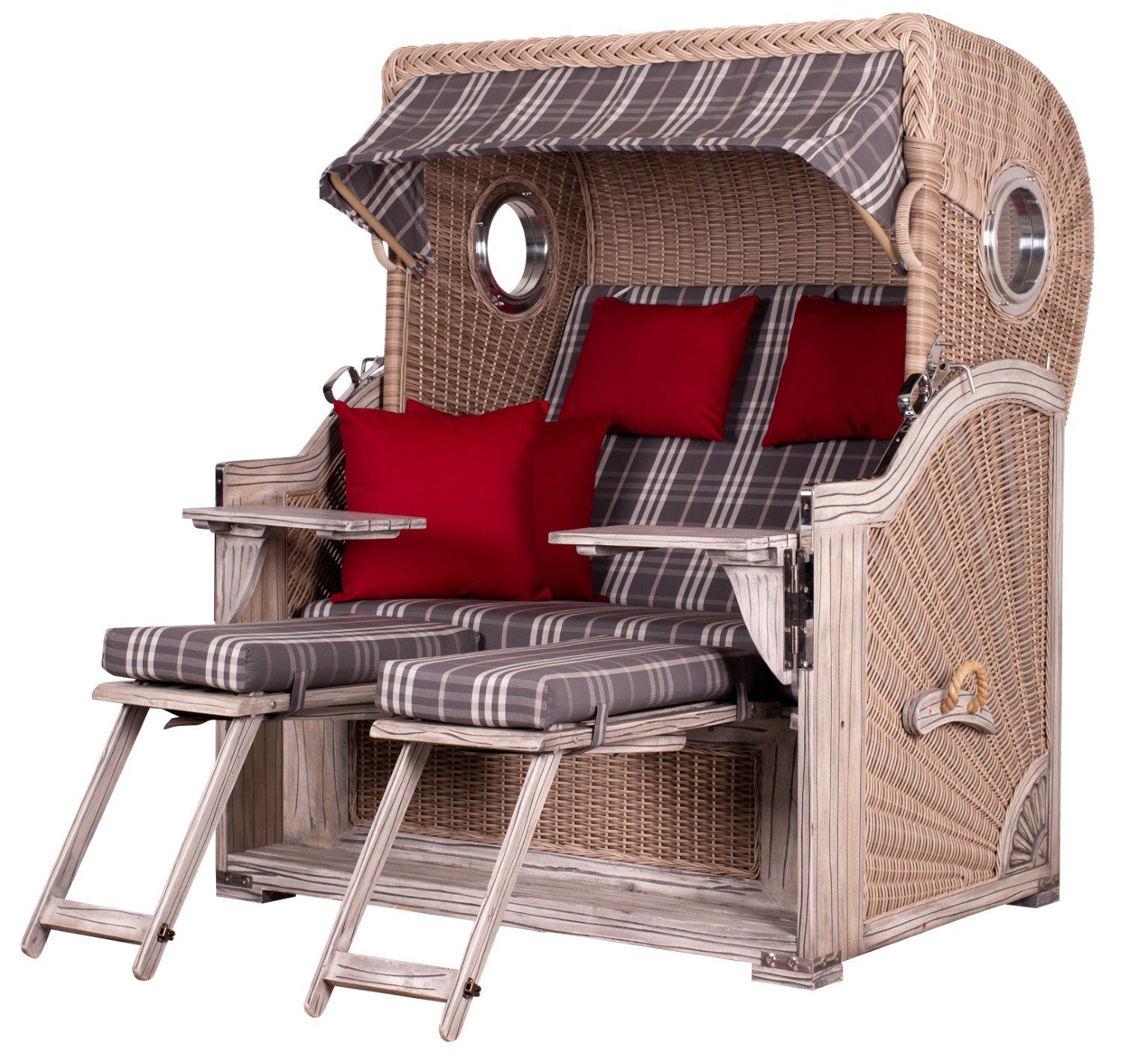 deVries PURE® Strandkorb deVries PURE® Albatros XL Vintage - PE white kubu, BxTxH: 140x95x160 cm, Volllieger, Ostsee-Strandkorb. Reduzierter Preis € 2.399,00. Unverbindliche Preisempfehlung € 2.849,00