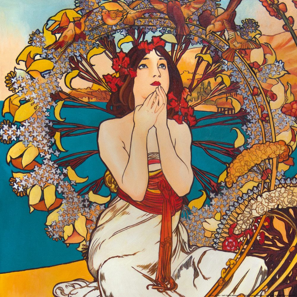 Poster Alphonse Mucha Kunstdruck Bild - Monaco Monte Carlo, 1897 (40 x 40 cm)