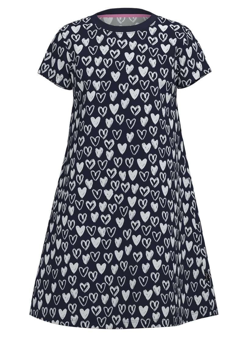Trigema Jerseykleid TRIGEMA Kleid mit süßen Herz Motiven (1-tlg)