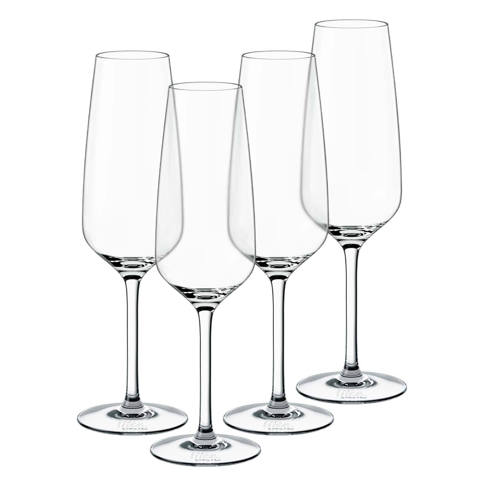 like. by Villeroy & Boch Champagnerglas Essential Sekt- / Champagnergläser 120 ml 4er Set, 4-tlg., Glas