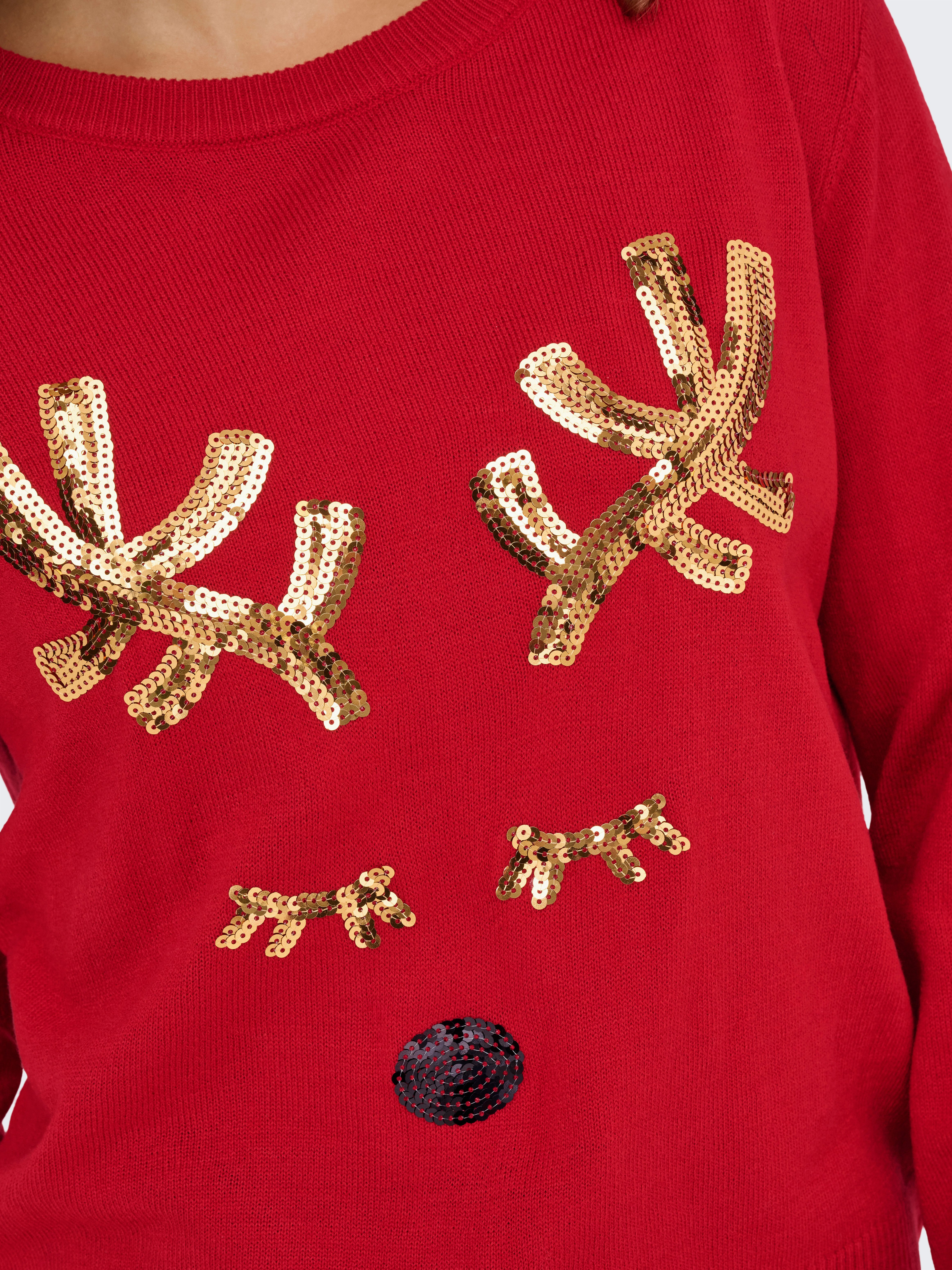 ONLY Weihnachtspullover ONLXMAS SHINE LS ONECK KNT günstig online kaufen