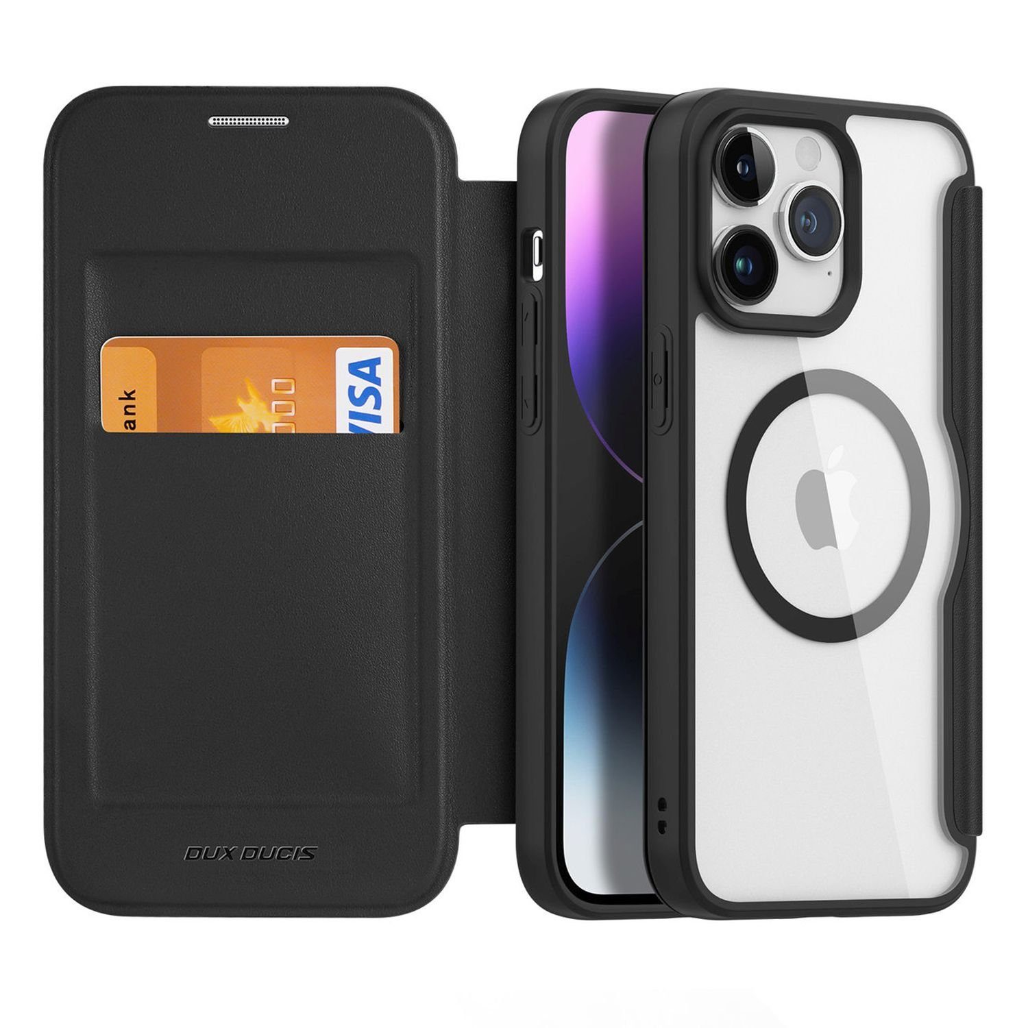 Dux Ducis Handytasche Skin X Pro Magnetische Flip MagSafe Hülle für iPhone 15 Serie
