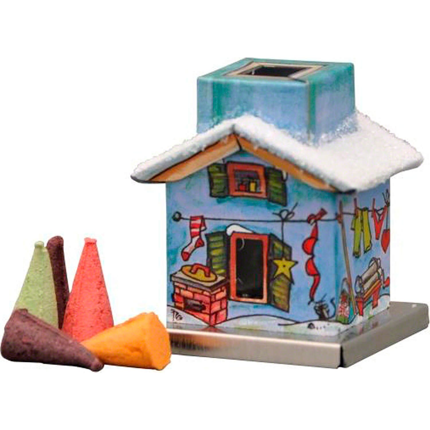 KNOX Räuchermännchen Metall-Räucherhaus Little-One Waschhaus (4,5cm) von Knox Räucherkerzen
