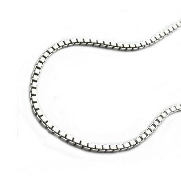 unbespielt Silberkette Halskette 1,3 mm Venezianerkette 925 Silber 36 cm inkl. Schmuckbox, Silberschmuck für Damen