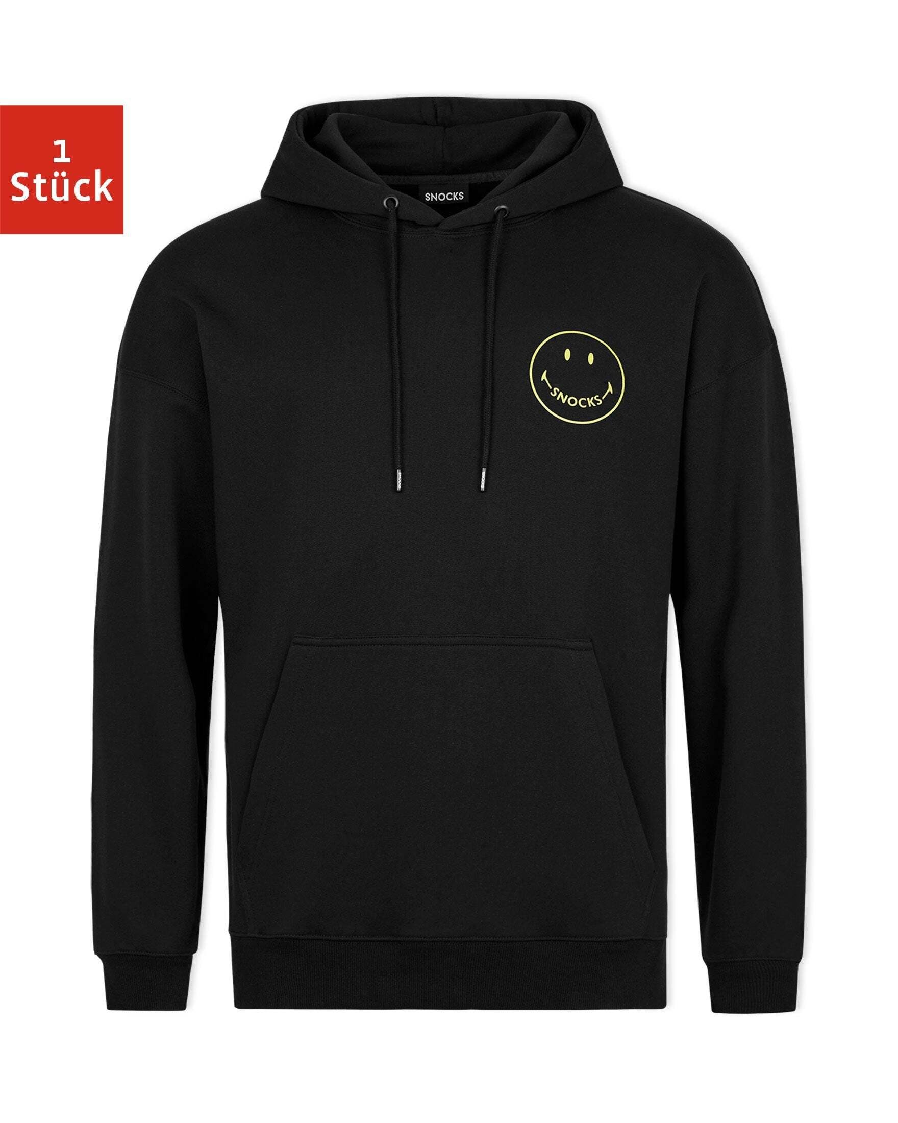 SNOCKS Kapuzenpullover aus 100% Bio-Baumwolle, aus SMILEY X SNOCKS Collection