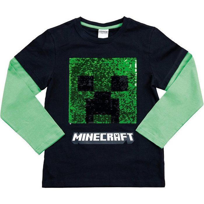 Minecraft Sweatshirt Sweatshirt Creeper black/green 116cm