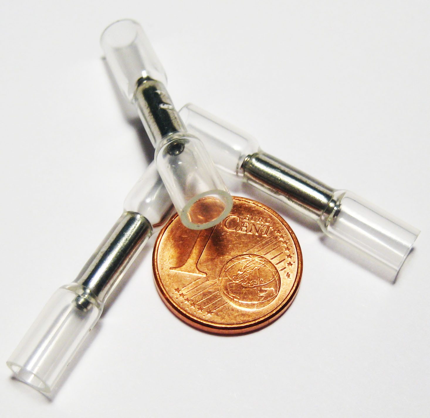 world-trading-net Quetschhülse 10 Stossverbinder TRANSPARENT für 0,1-0,5mm²