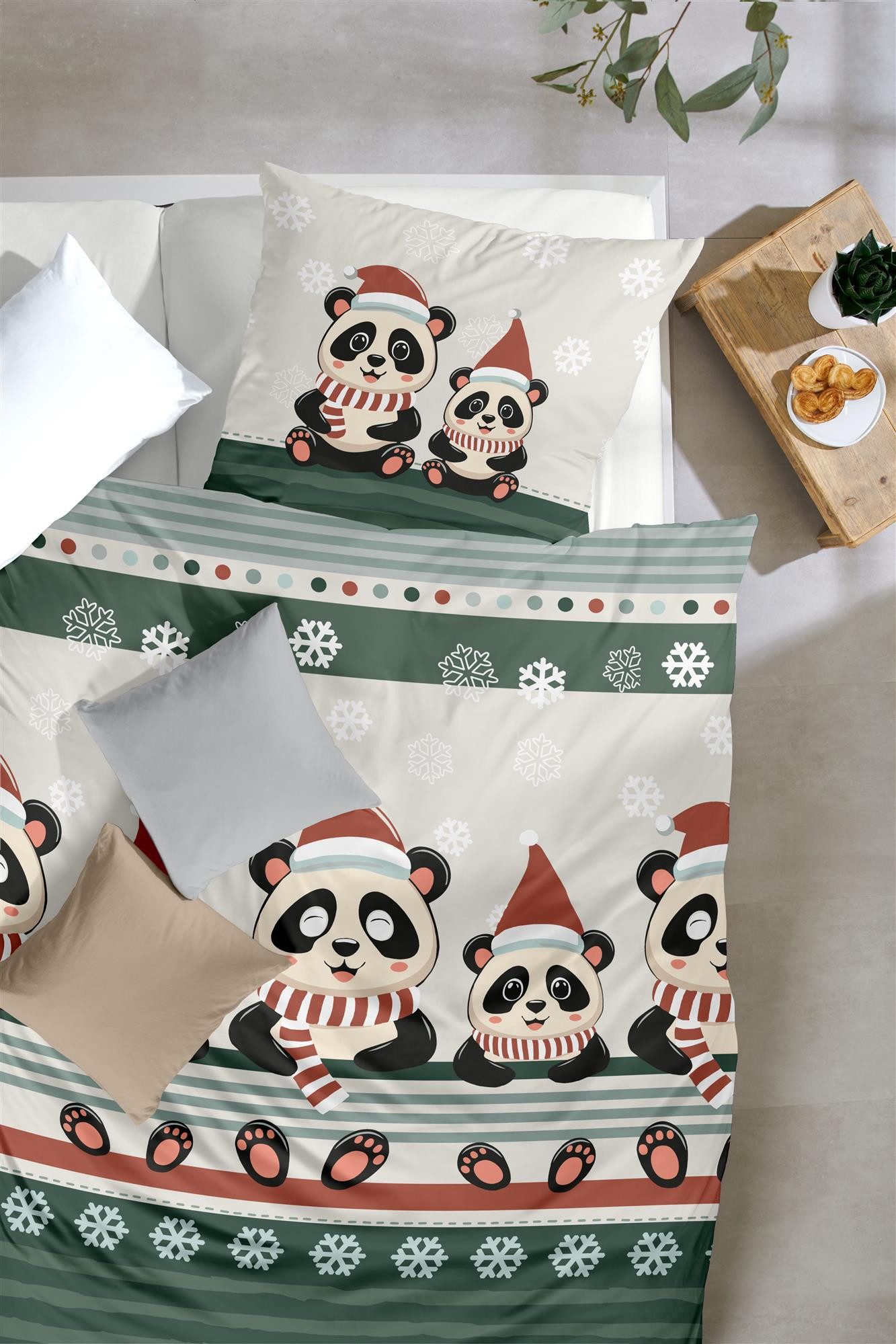 Carpe Sonno Bettwäsche Biber Bettwäsche Pandas aus 100% Baumwolle, Biber, 2 günstig online kaufen