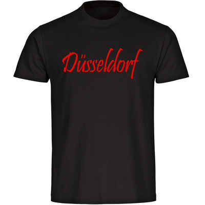 multifanshop T-Shirt Kinder Düsseldorf - Schriftzug - Jungen Mädchen Shirt Fanartikel