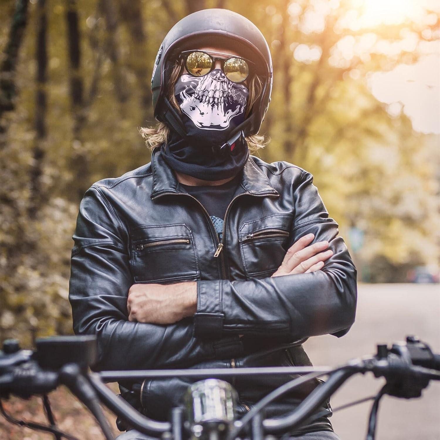LuxusKollektion Sturmhaube Sturmhaube Skimaske Balaclava Motorrad UV Schutz Einheitsgröße Schädel