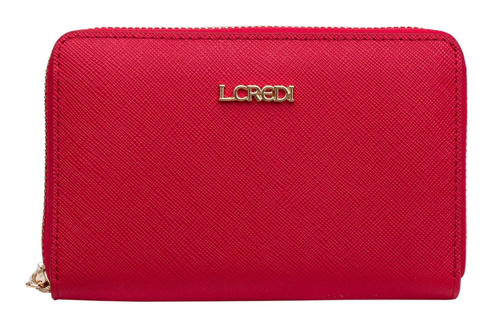 L. CREDI Geldbörse Zip Around Wallet, mit RFID-Blocker Schutz