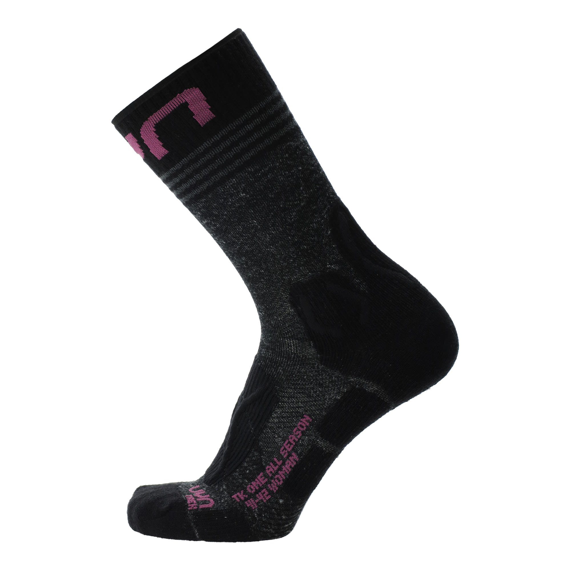 Damen W Trekking Mid Black Uyn Socks Purple One Thermosocken - UYN All Season