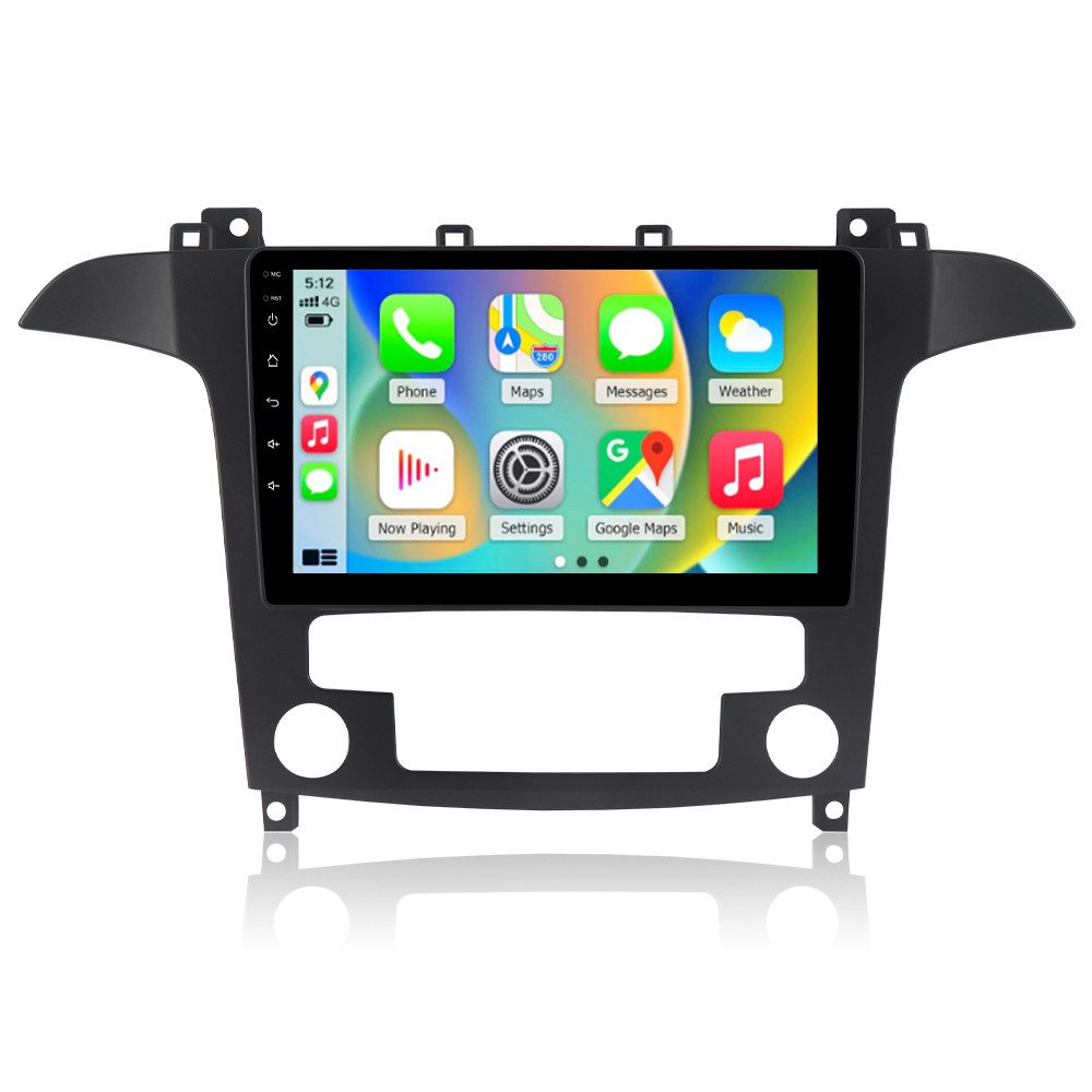 A-Sure 8-Kern 4+64GB DAB+ Für Ford S-Max 2007-2015 Android 15 Carplay GPS Autoradio (Bluetooth, Digitalradio (DAB), Apple Carplay, Siri, Mirrorlink, Google play, Netflix, Youtube, Calendar, TikTok)