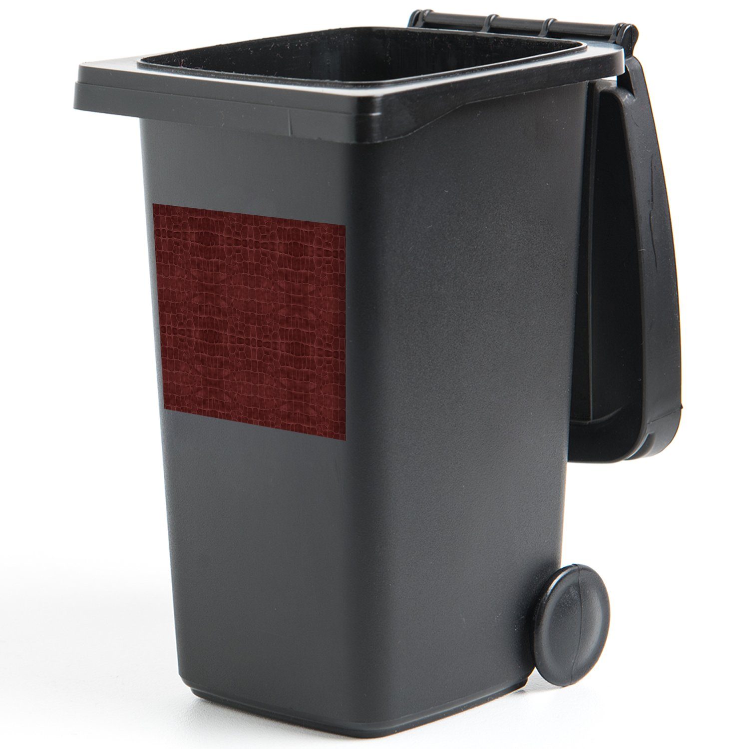 MuchoWow - Tierhaut - Sticker, (1 Container, Wandsticker Textur Mülleimer-aufkleber, Mülltonne, St), Leder Abfalbehälter